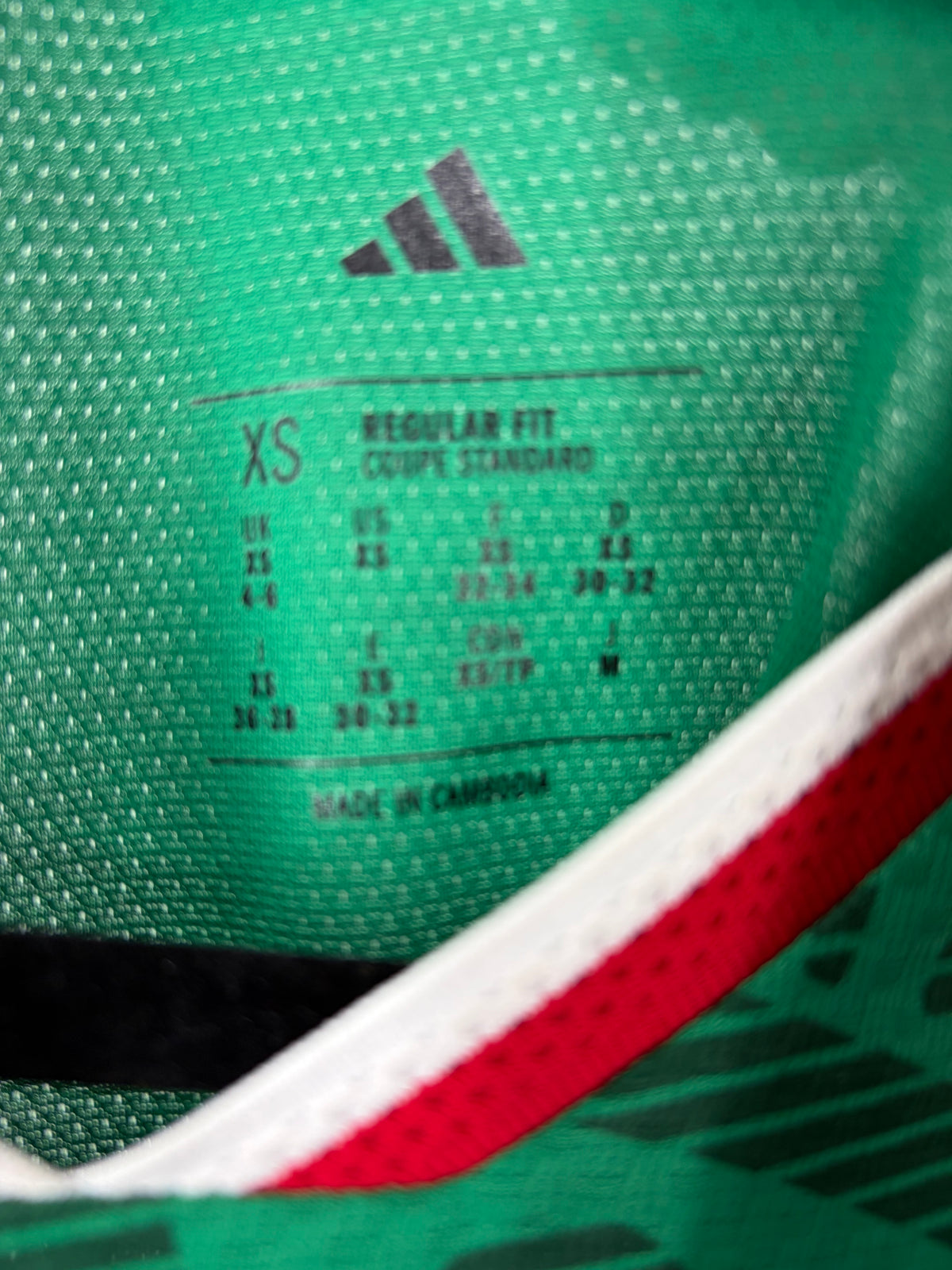 Green Adidas Mexico Jersey, XS