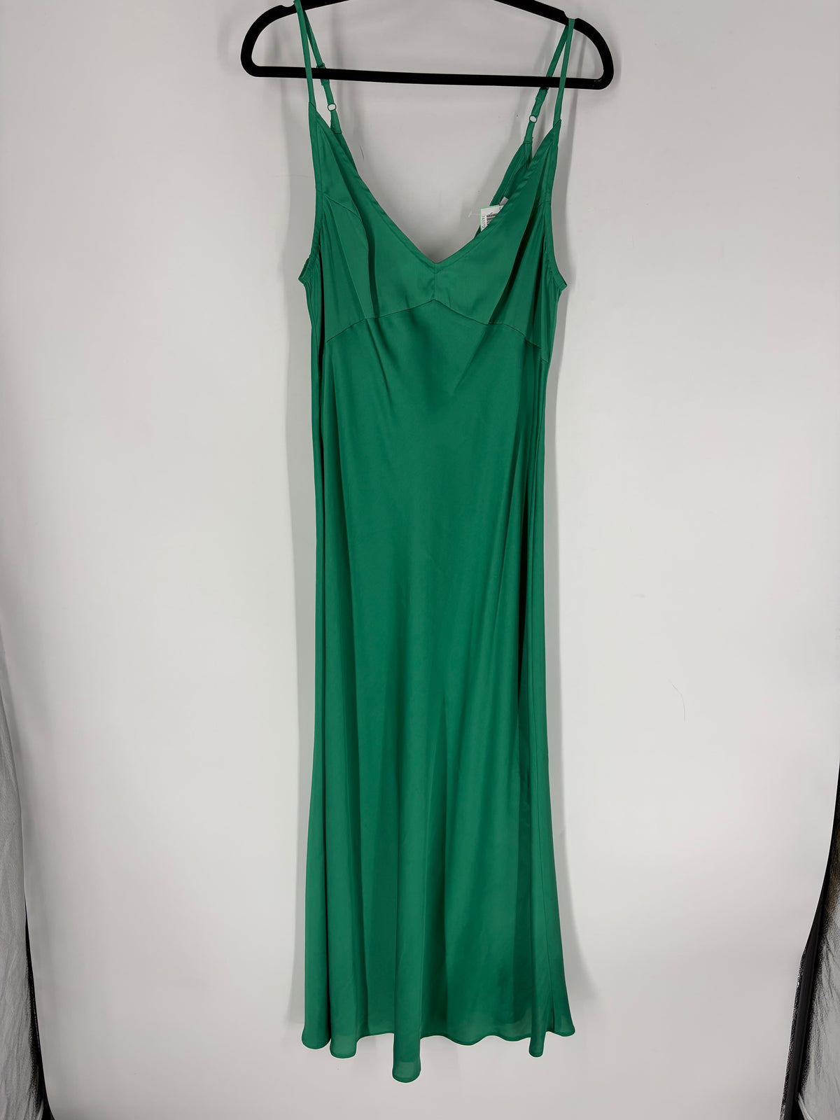 Green ASOS Satin Maxi, 10