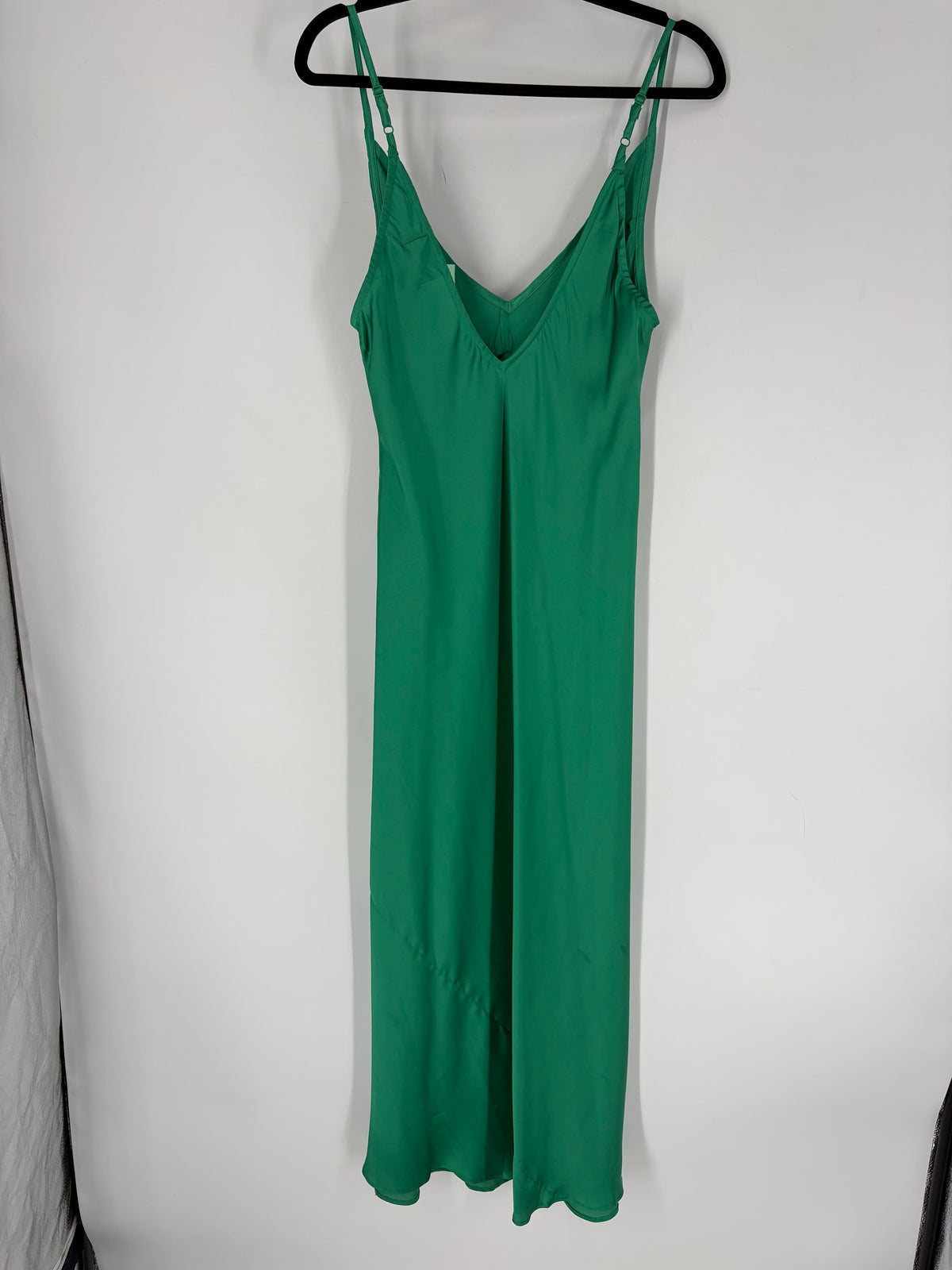 Green ASOS Satin Maxi, 10