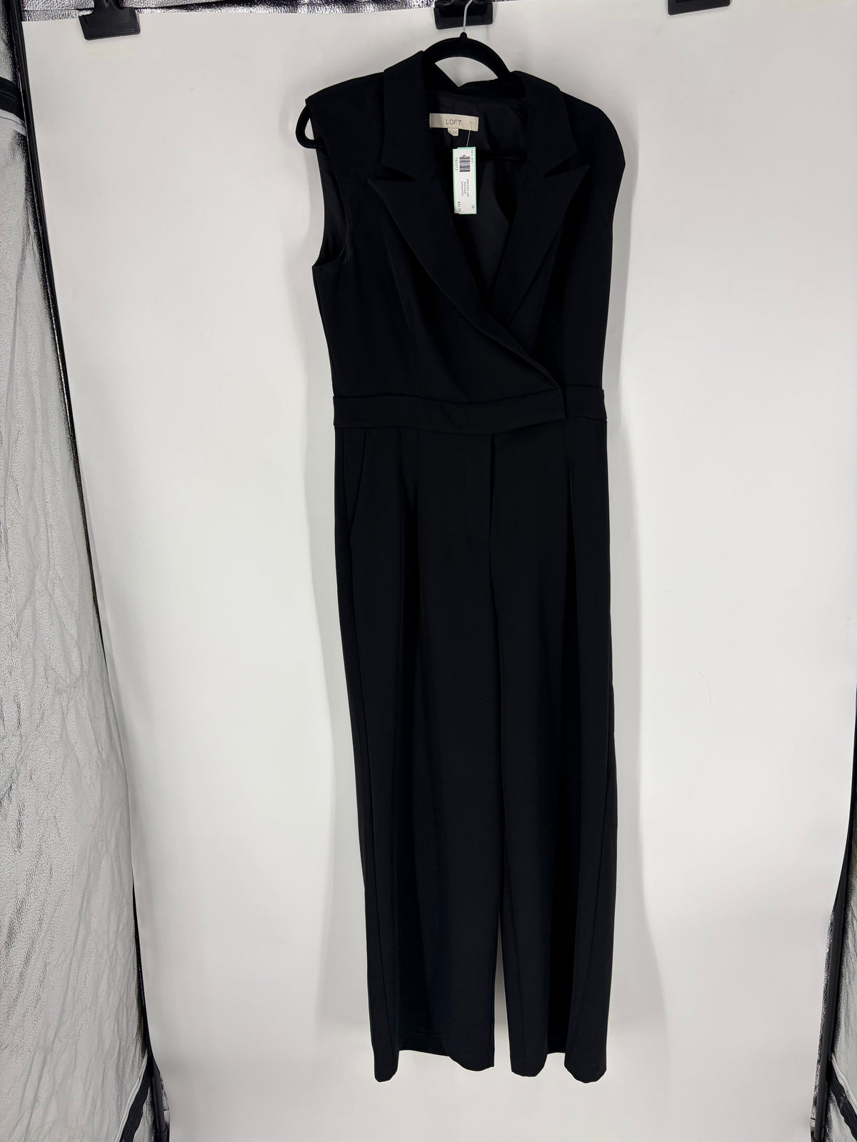 Black Loft Suit Jumpsuit, 10