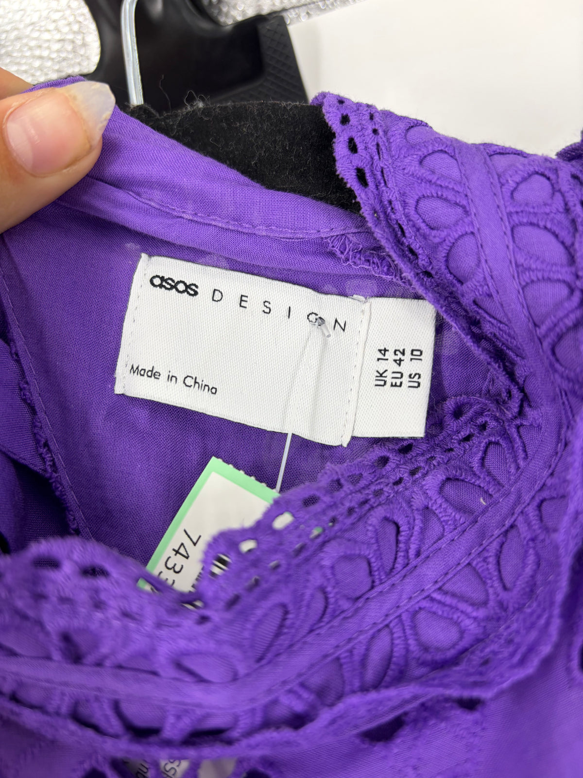 Purple Asos Embroidered Maxi, 10