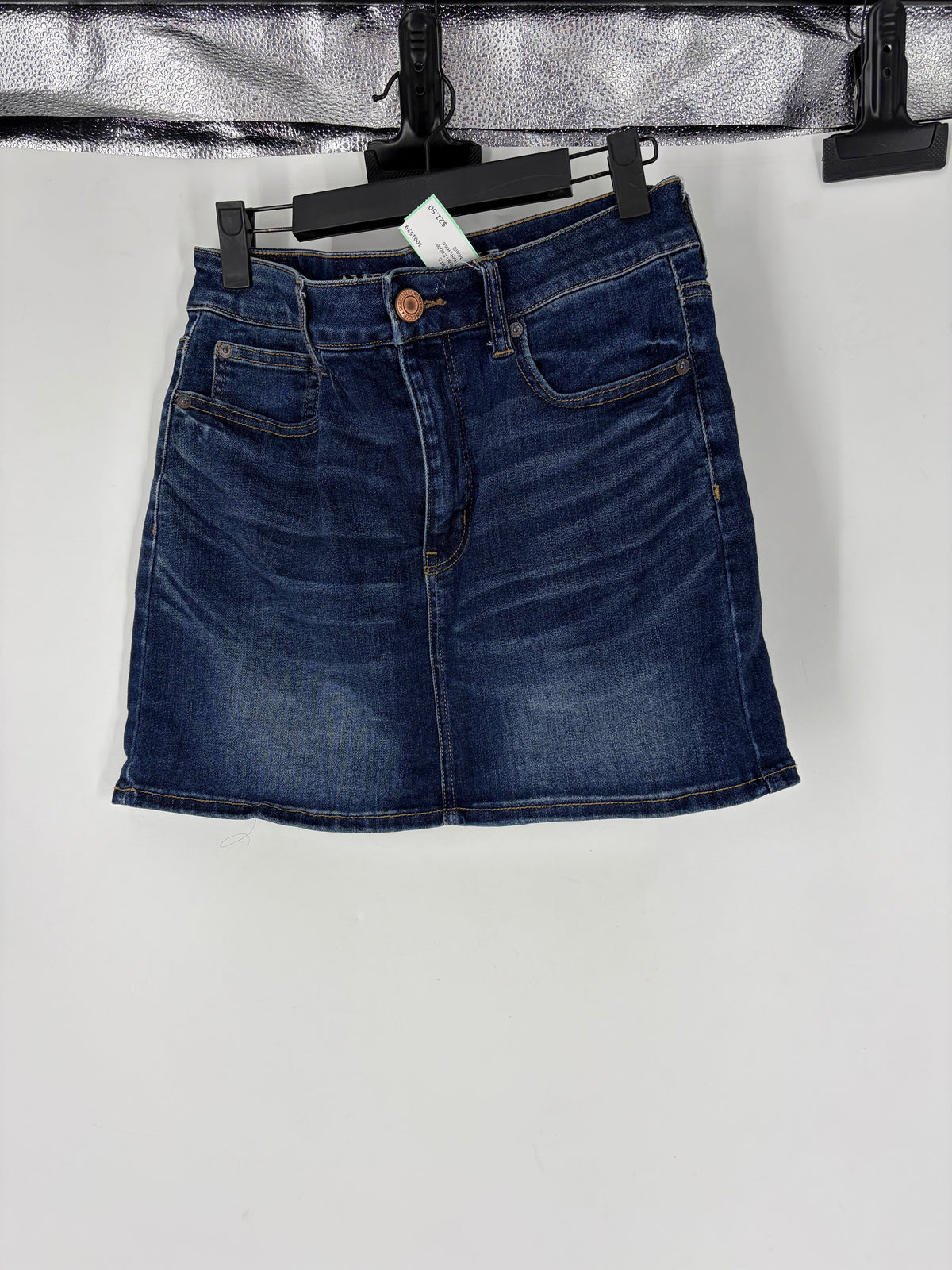 Blue American Eagle High Rise Mini, 8
