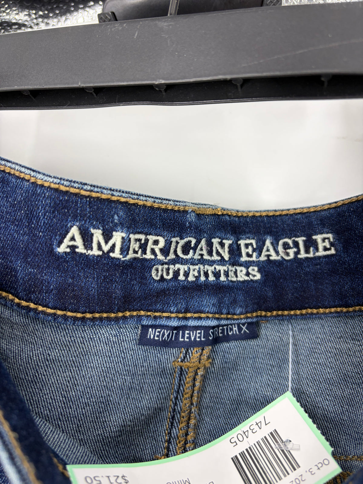 Blue American Eagle High Rise Mini, 8