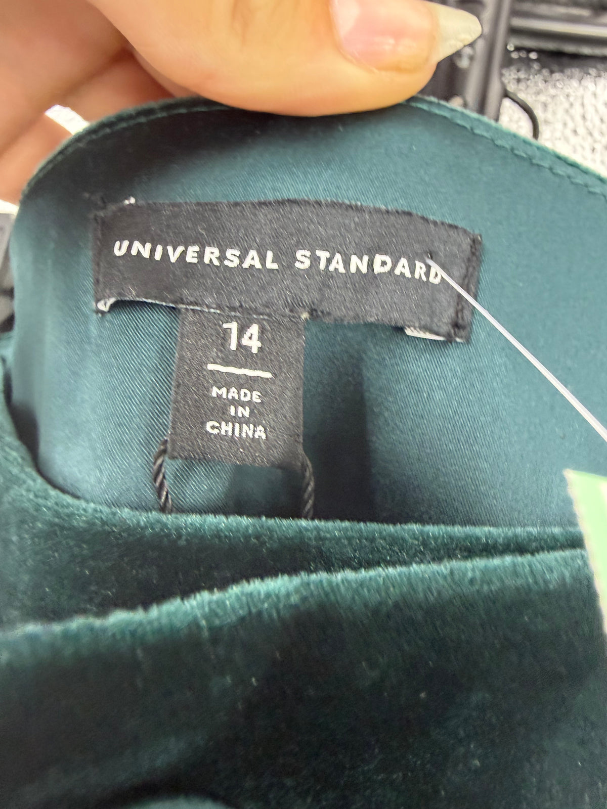 Green Universal Standard Velvet Wide Leg, 14