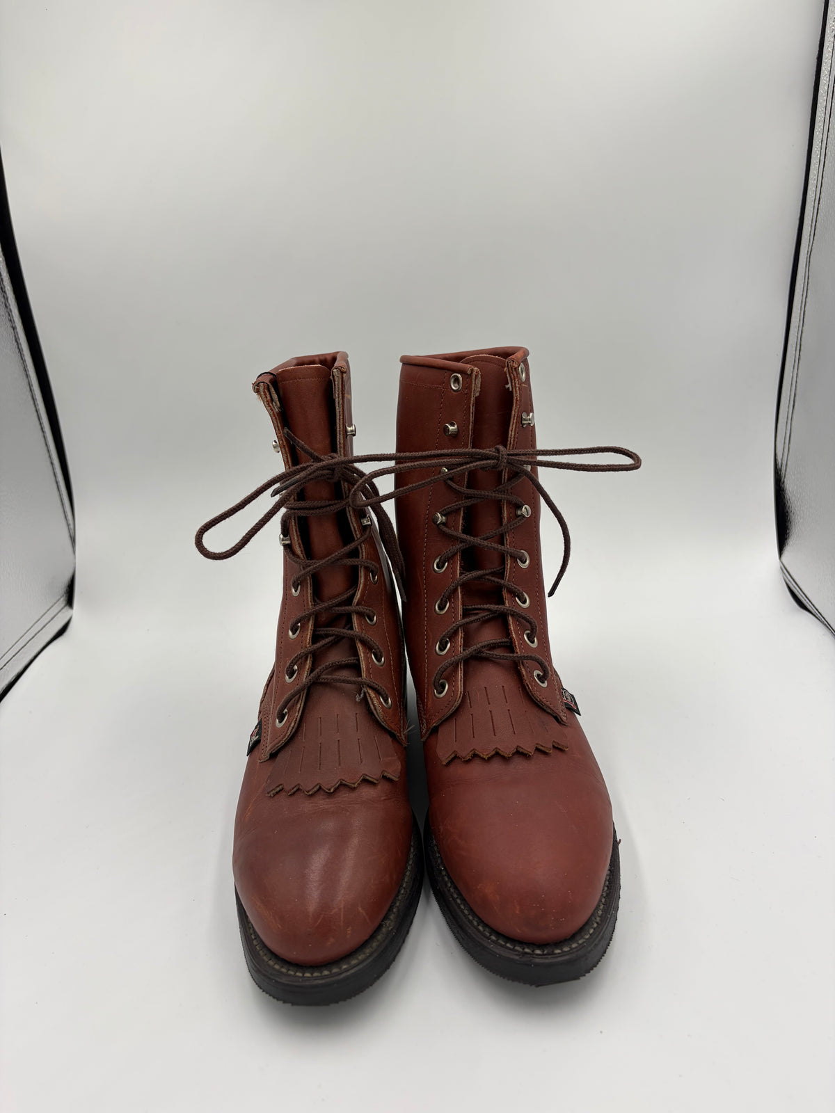 Brown Justin Leather Lace Up, 9