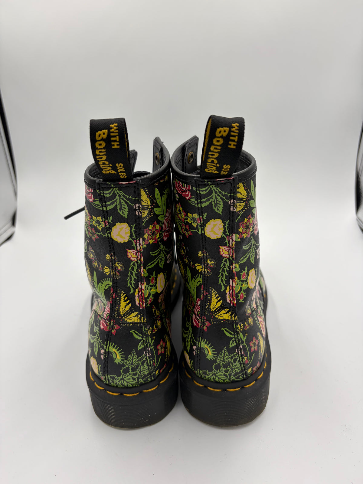 Black Dr. Marten Floral 27247 Boots, 8