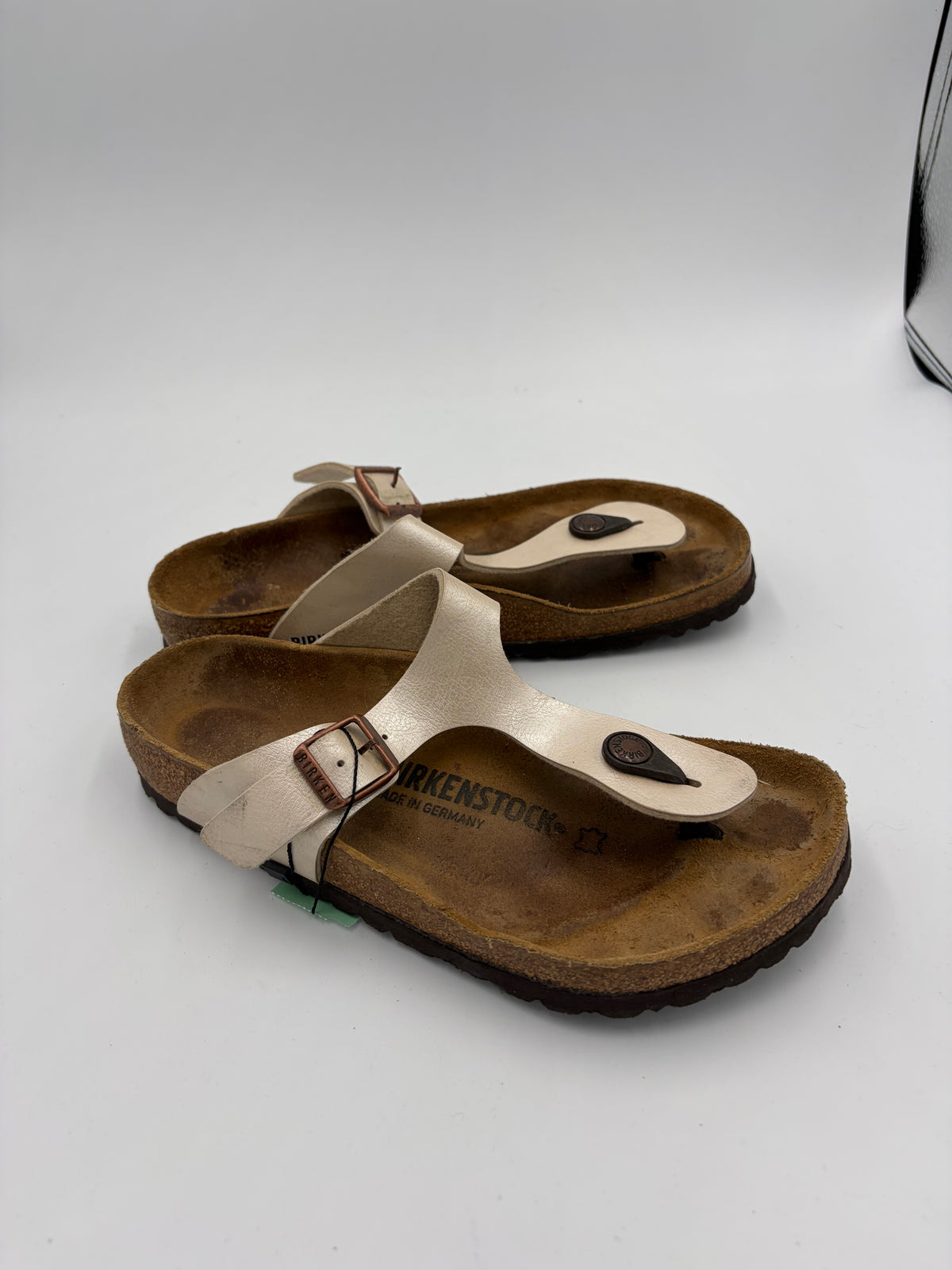 pearl Birkenstock thong sandal, 36