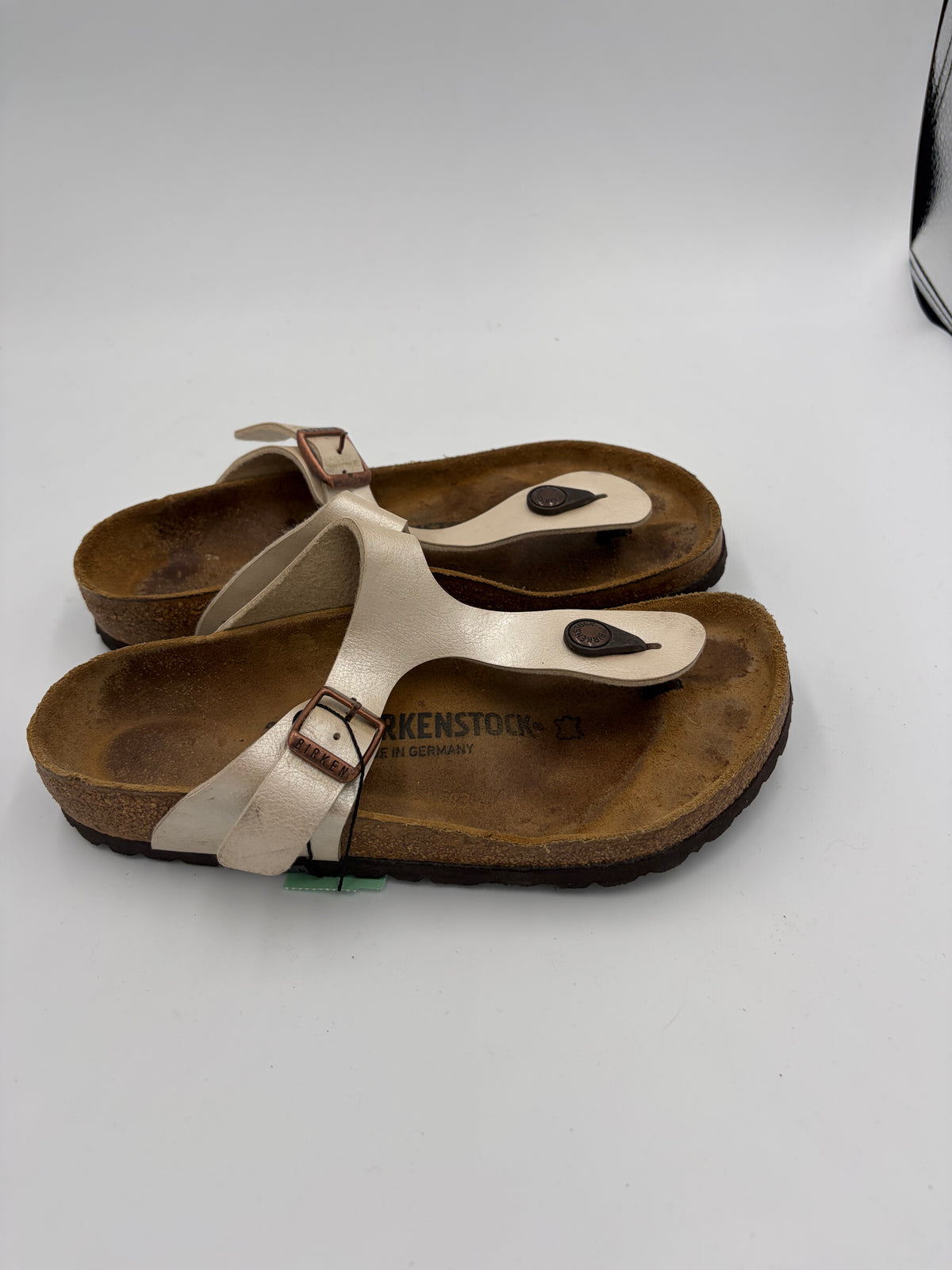 pearl Birkenstock thong sandal, 36