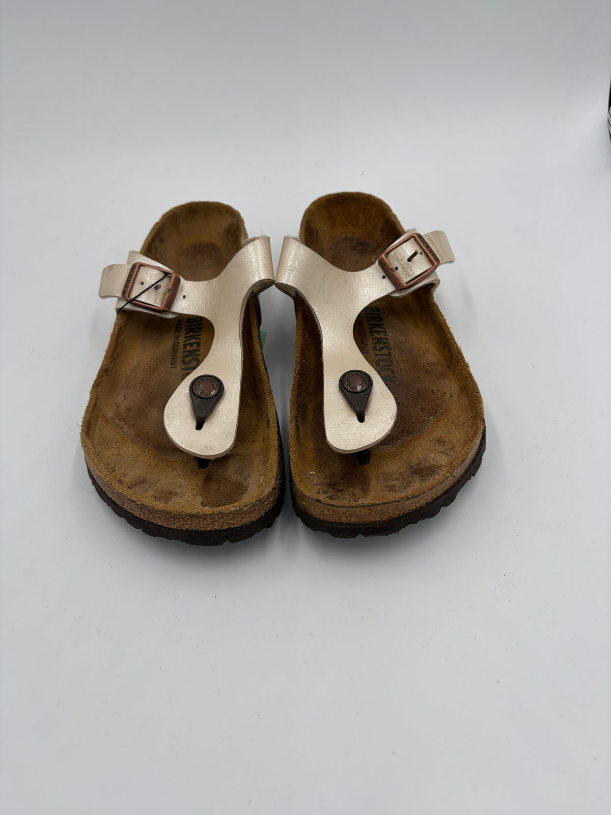pearl Birkenstock thong sandal, 36