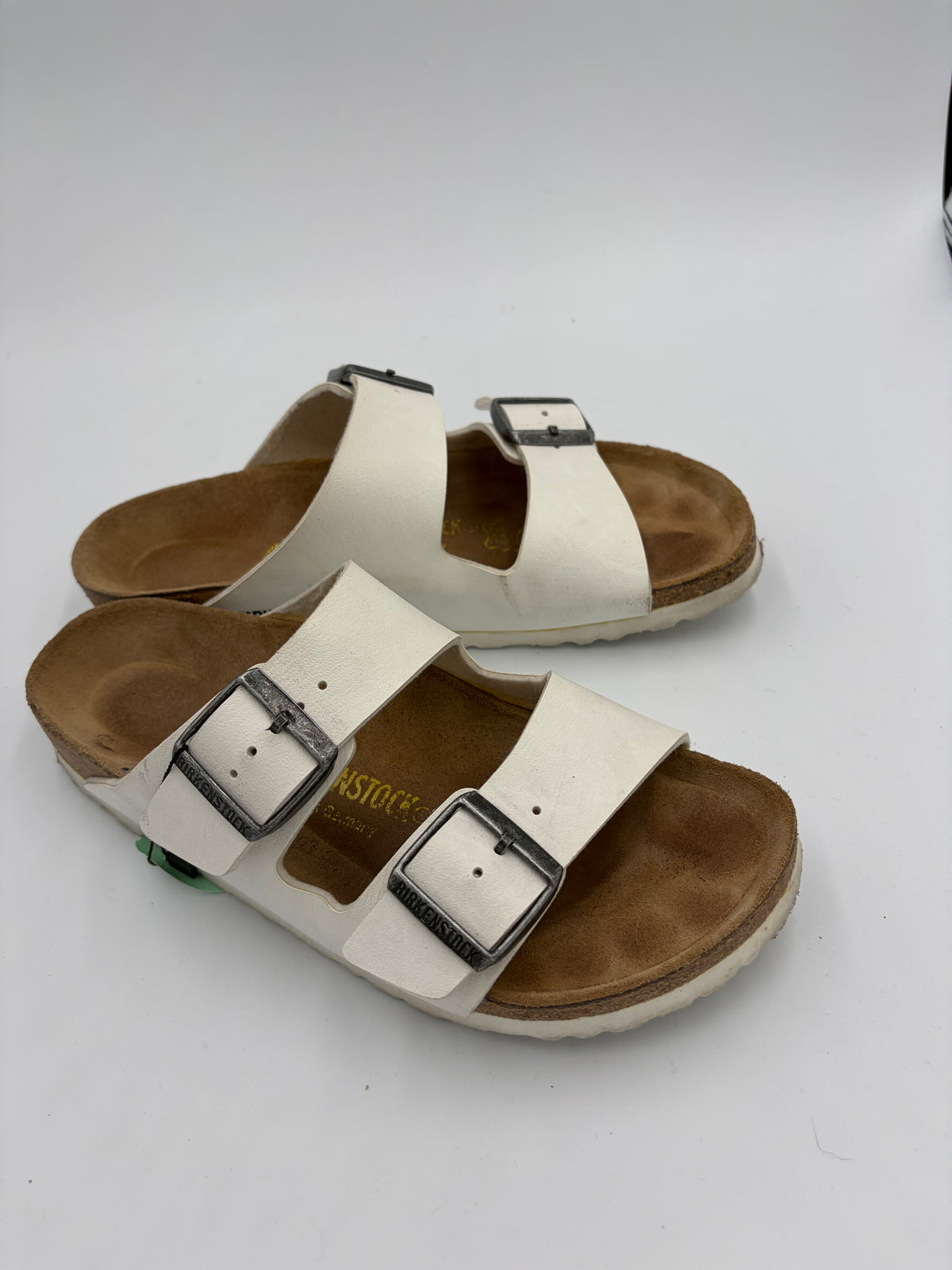white Birkenstock double strap sandal narrow, 38