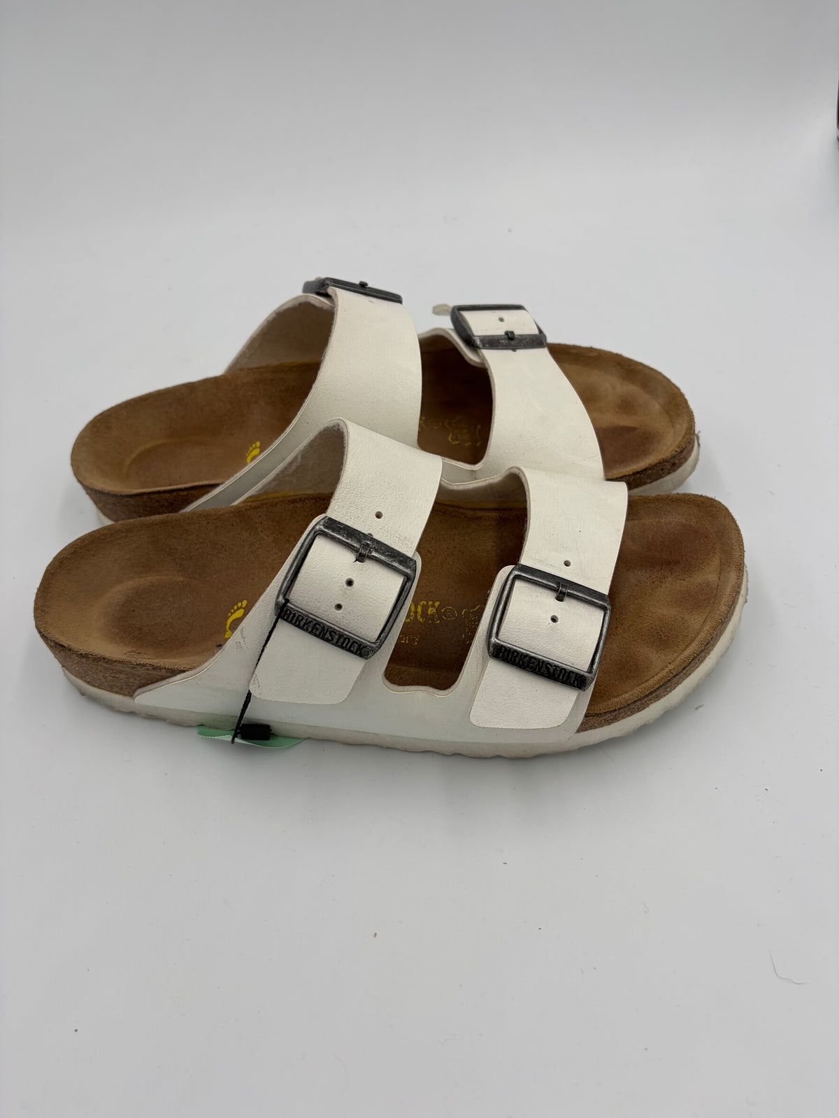 white Birkenstock double strap sandal narrow, 38