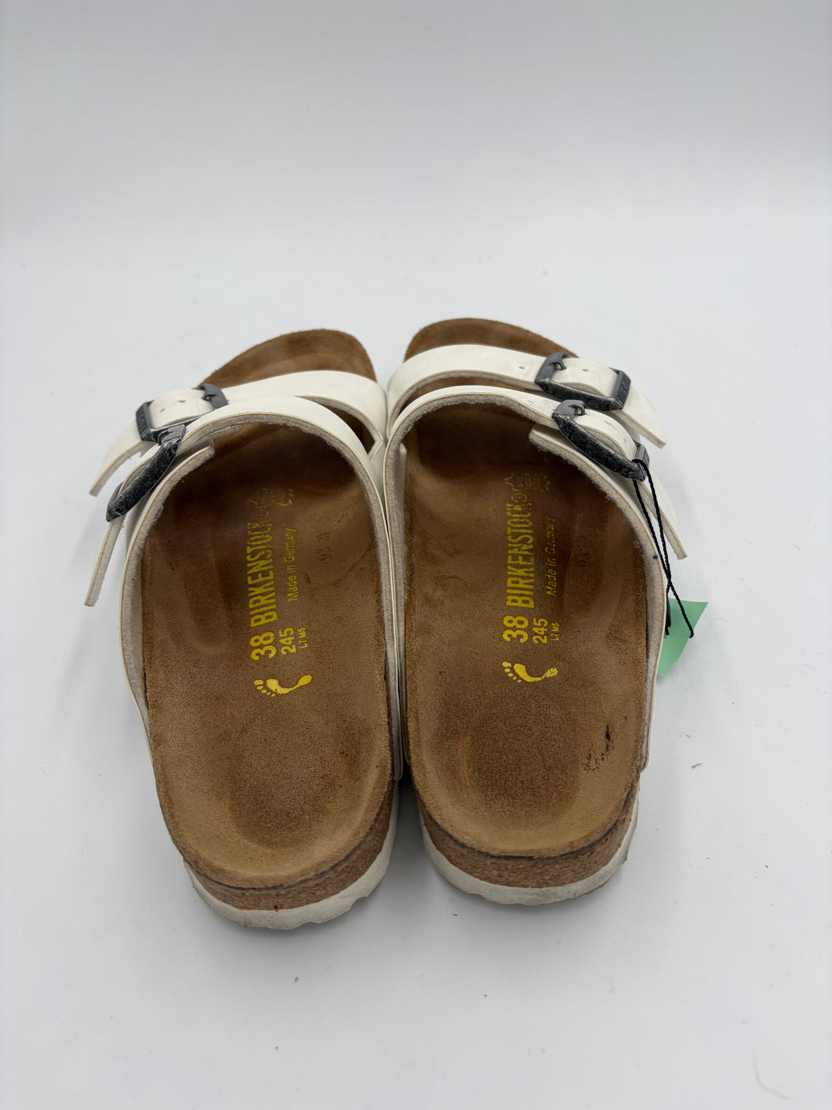 white Birkenstock double strap sandal narrow, 38