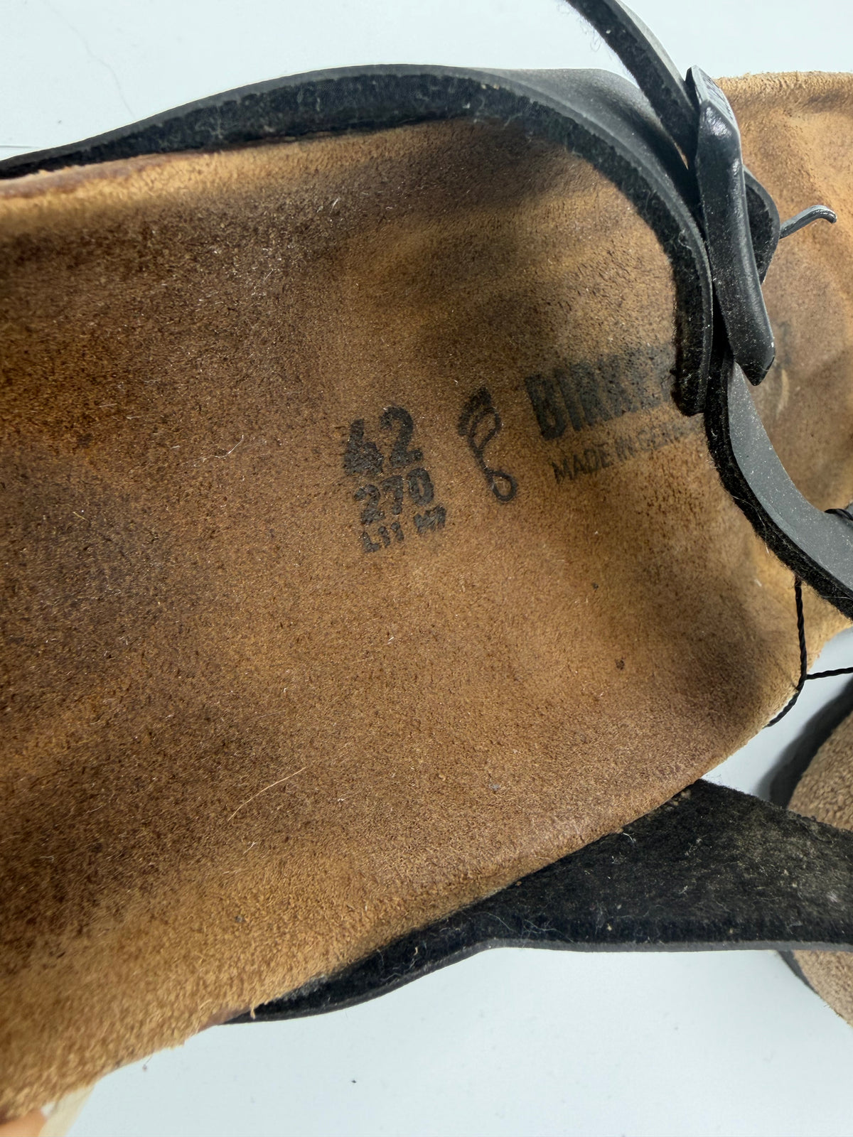 black Birkenstock thong sandal, 42
