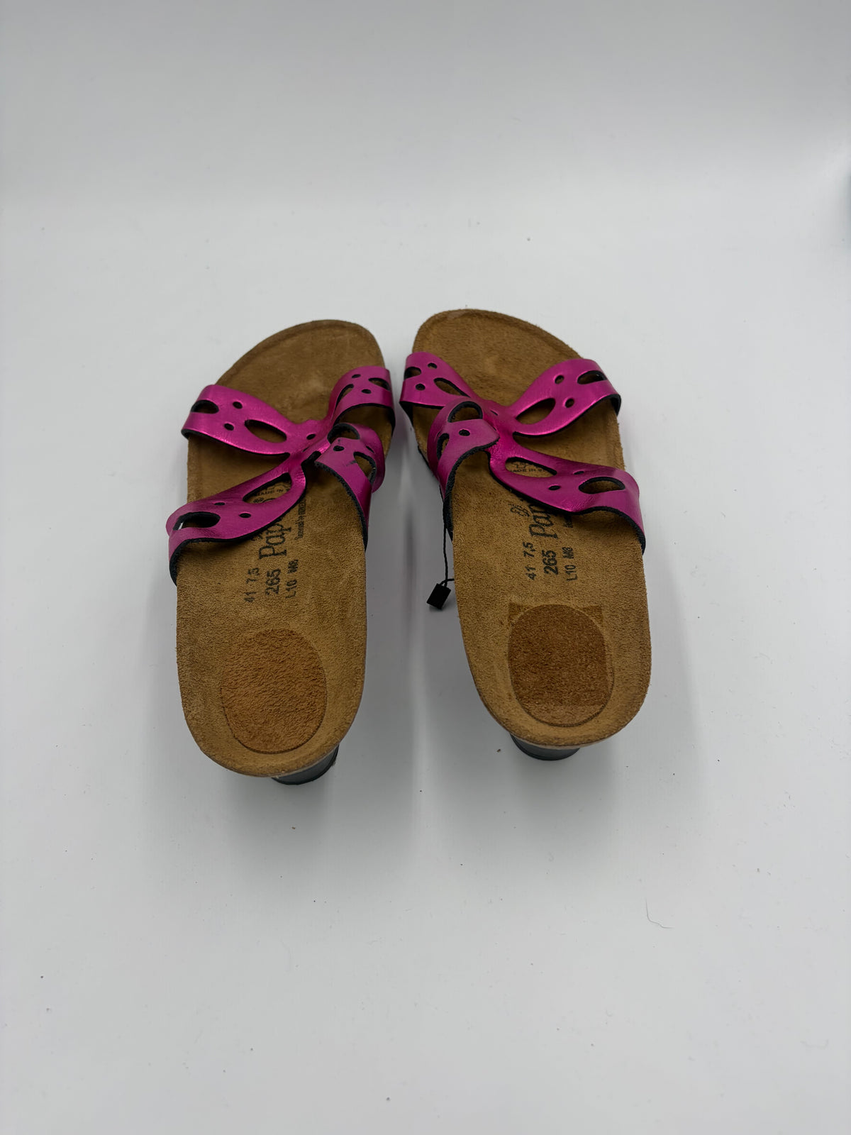 magenta Birkenstock metallic butterfly heels papillo, 41
