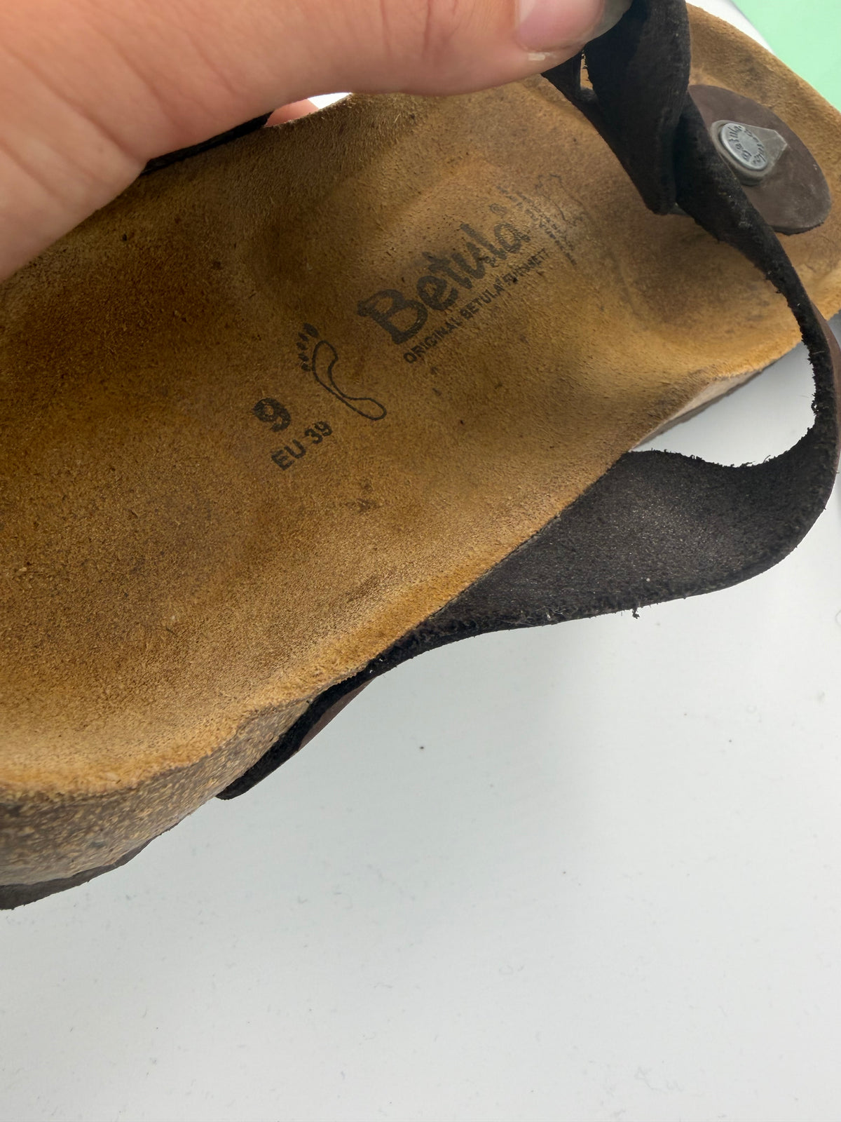 brown Birkenstock thong sandal betula, 9