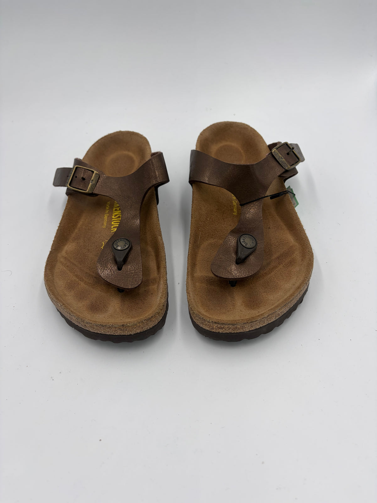 brown Birkenstock triple buckle narrow, 39