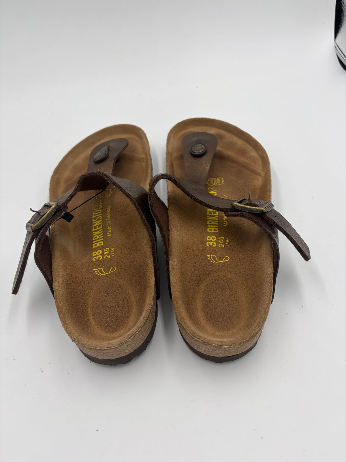 brown Birkenstock triple buckle narrow, 39