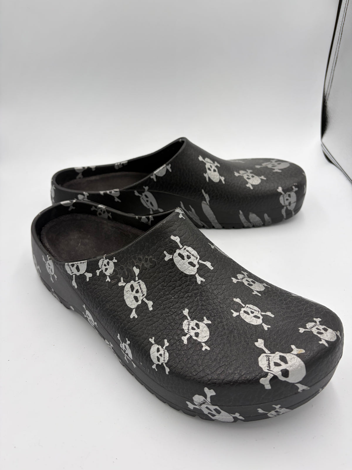 black Birkenstock rubber skull slip-on, 48