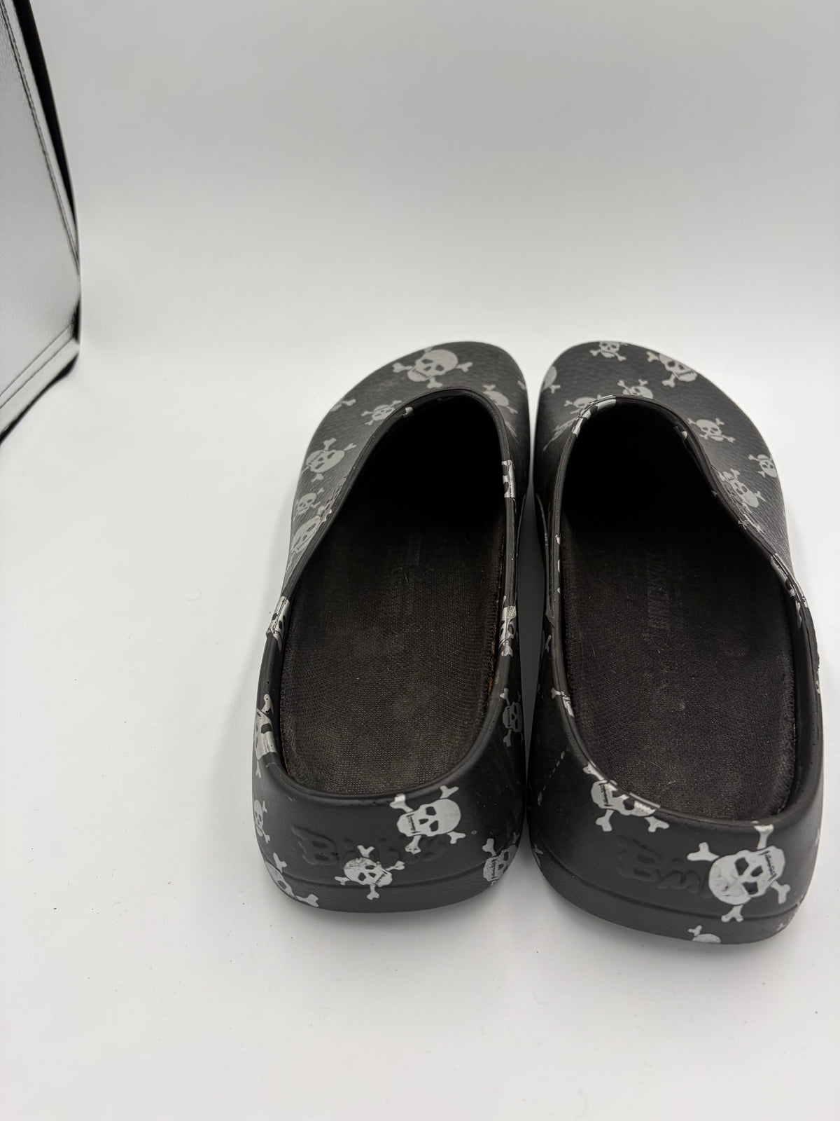 black Birkenstock rubber skull slip-on, 48