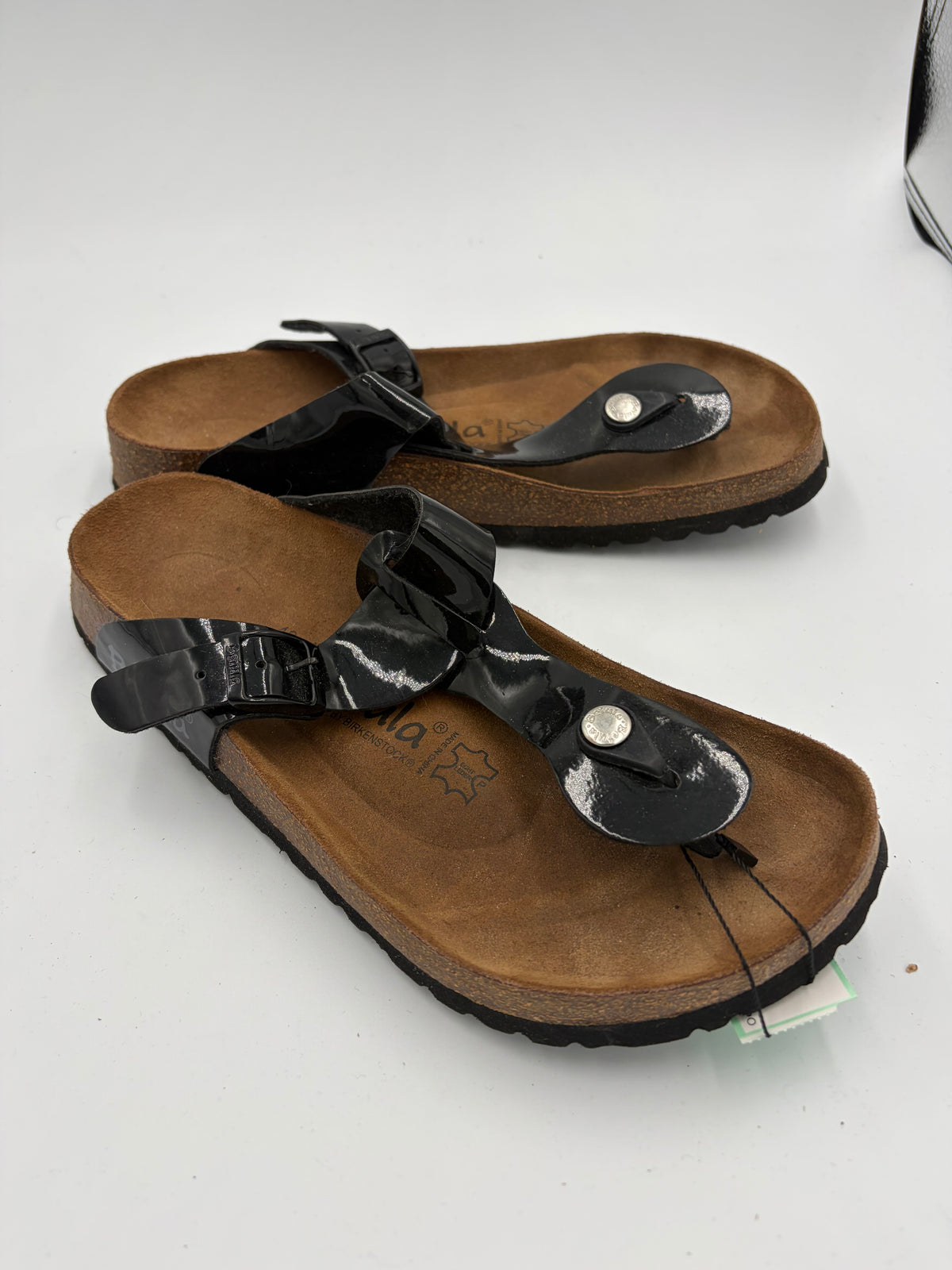 black Birkenstock plastic thong sandal betula, 40