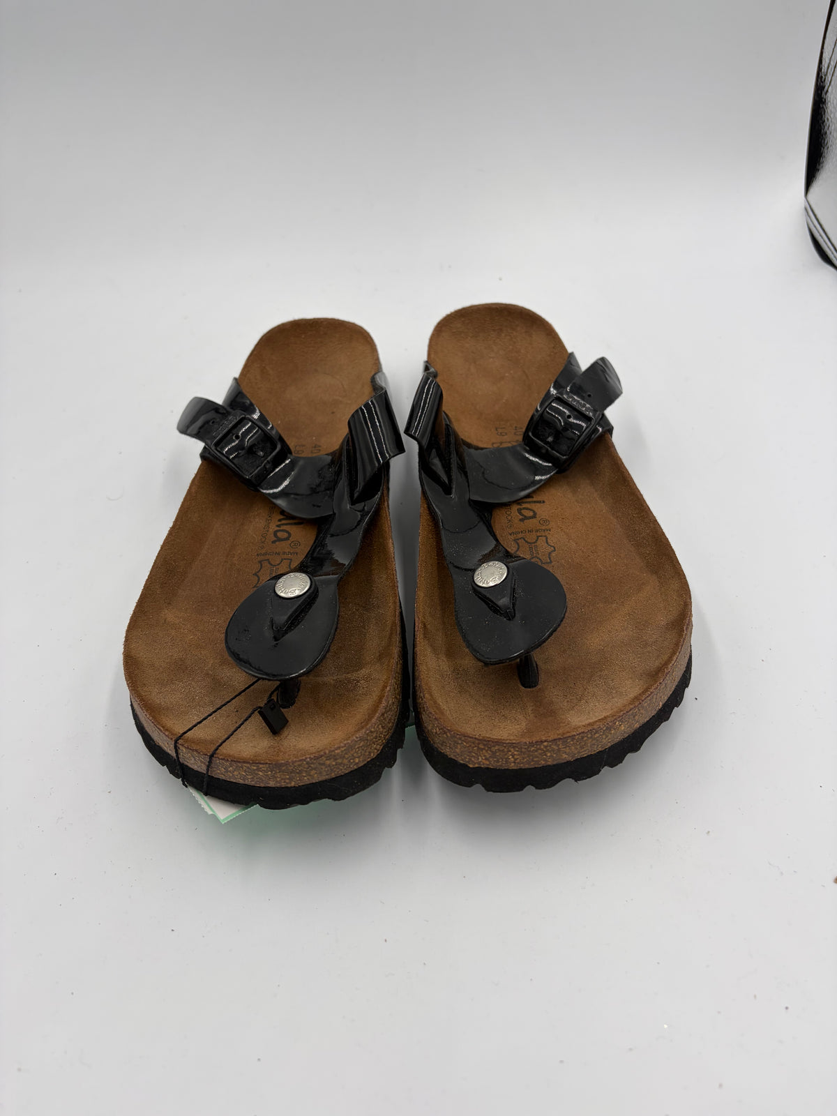 black Birkenstock plastic thong sandal betula, 40