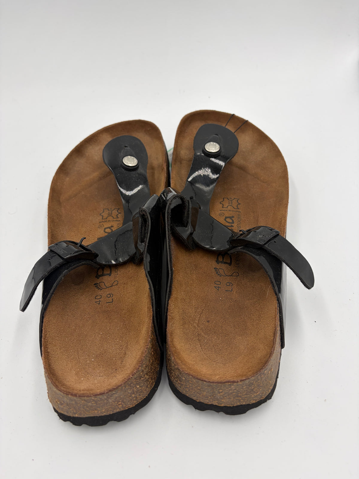 black Birkenstock plastic thong sandal betula, 40
