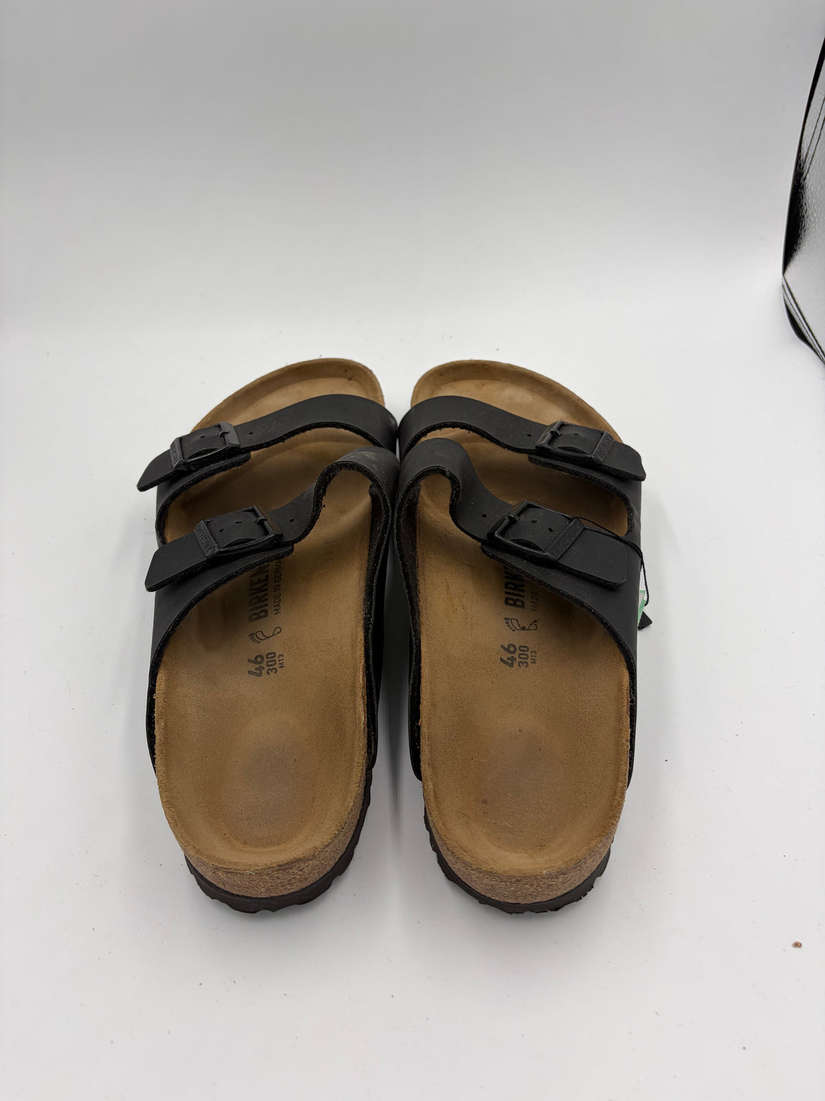 black Birkenstock double buckle sandal, 46