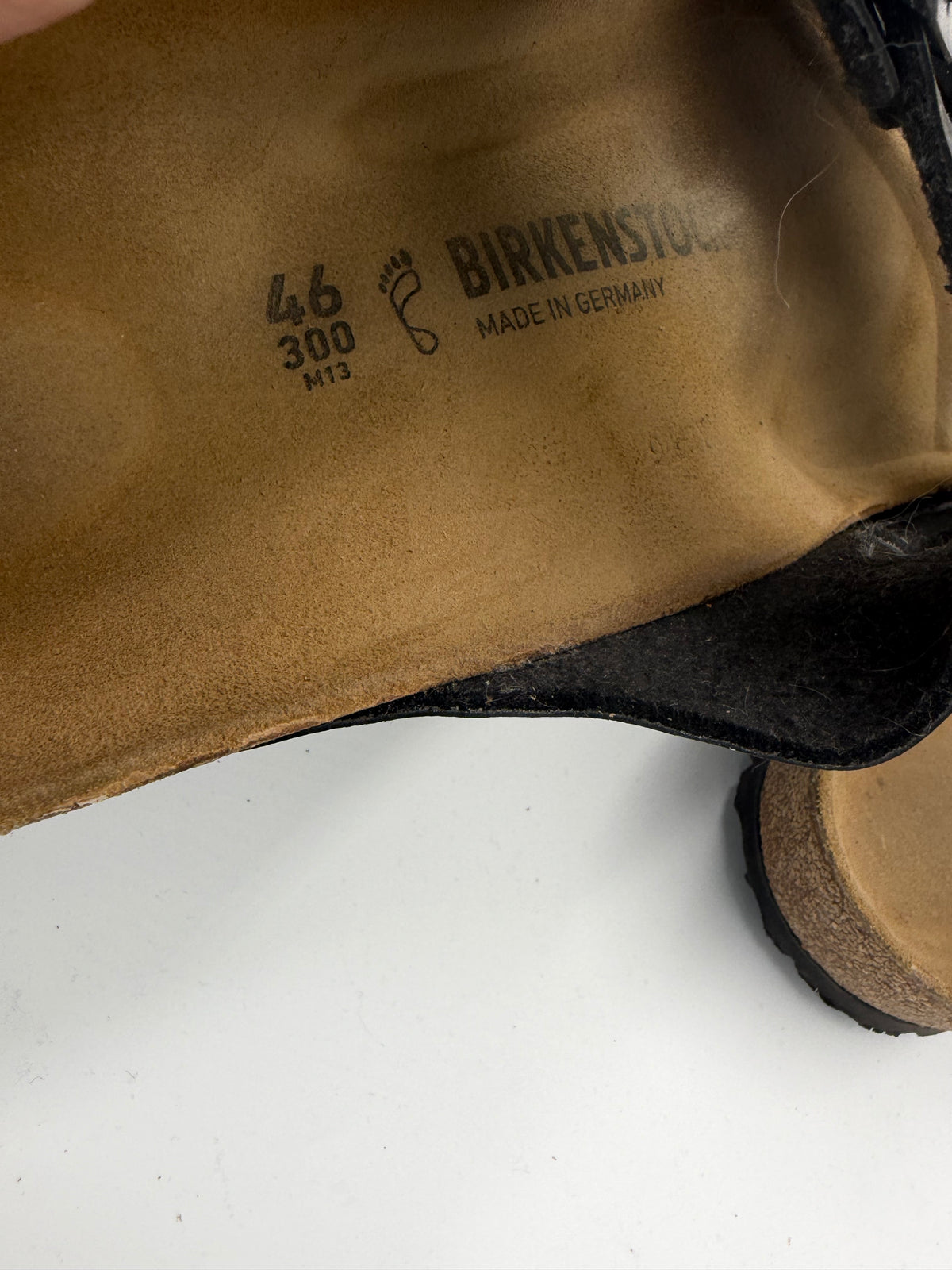 black Birkenstock double buckle sandal, 46