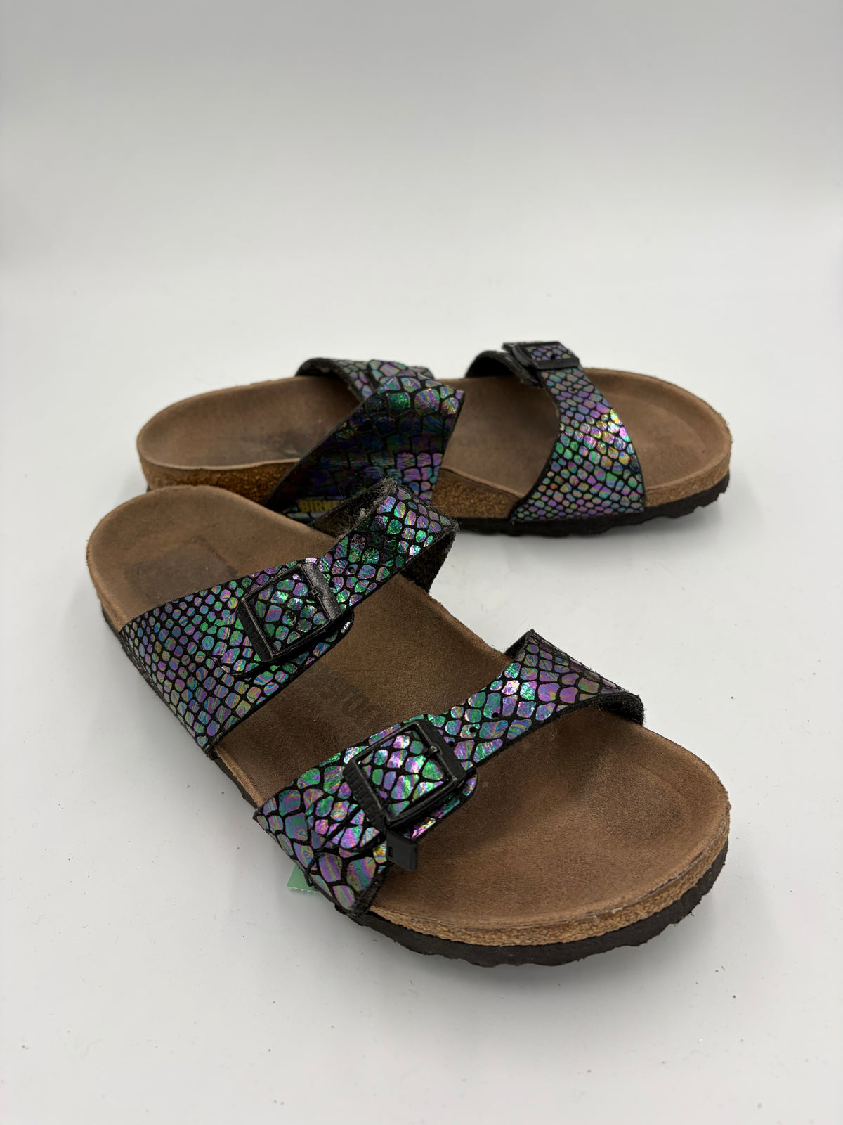 gas leak mermaid Birkenstock double strap sandal, 39