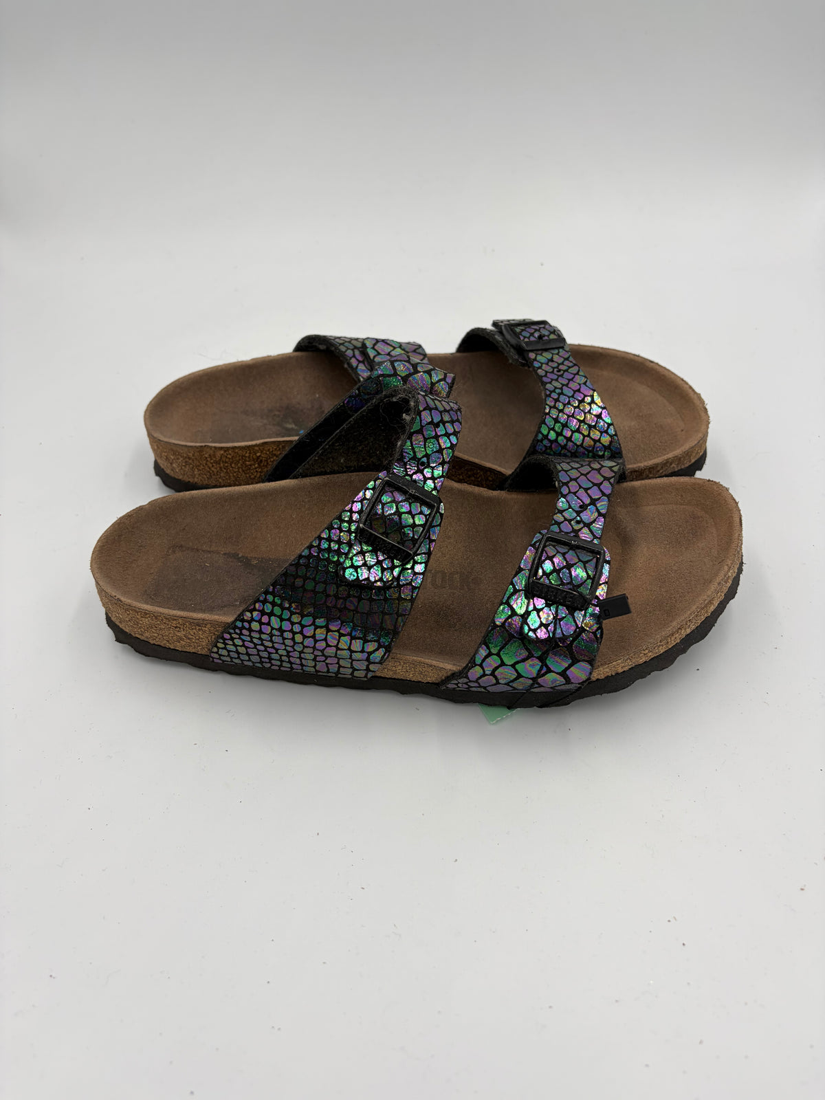 gas leak mermaid Birkenstock double strap sandal, 39