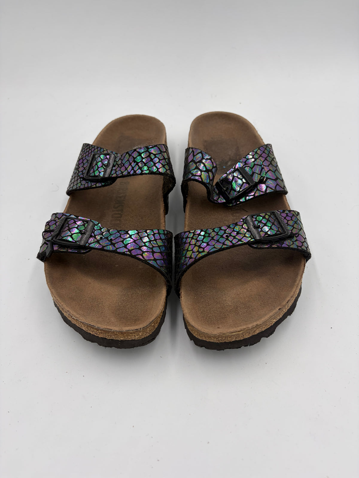 gas leak mermaid Birkenstock double strap sandal, 39