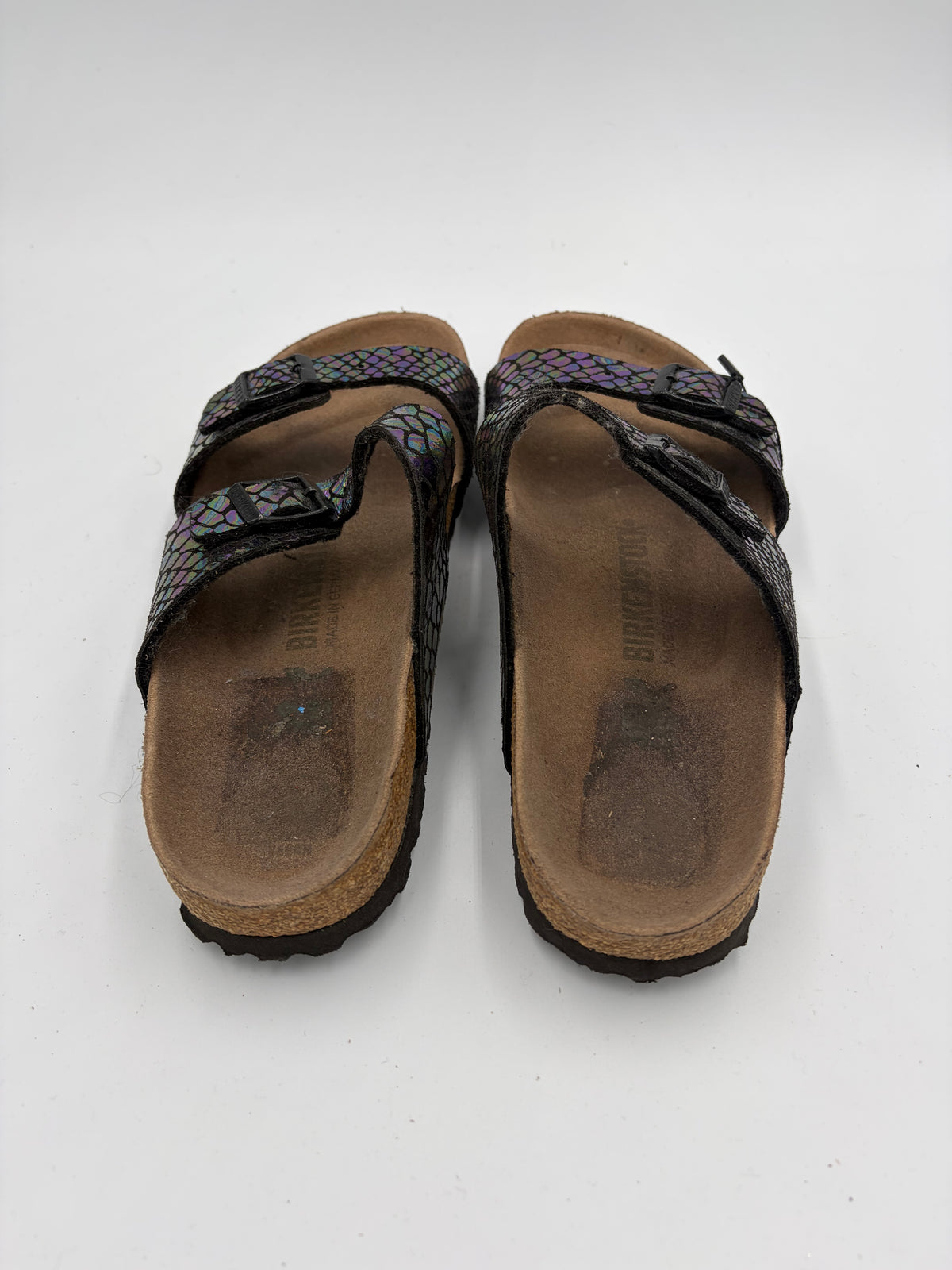 gas leak mermaid Birkenstock double strap sandal, 39