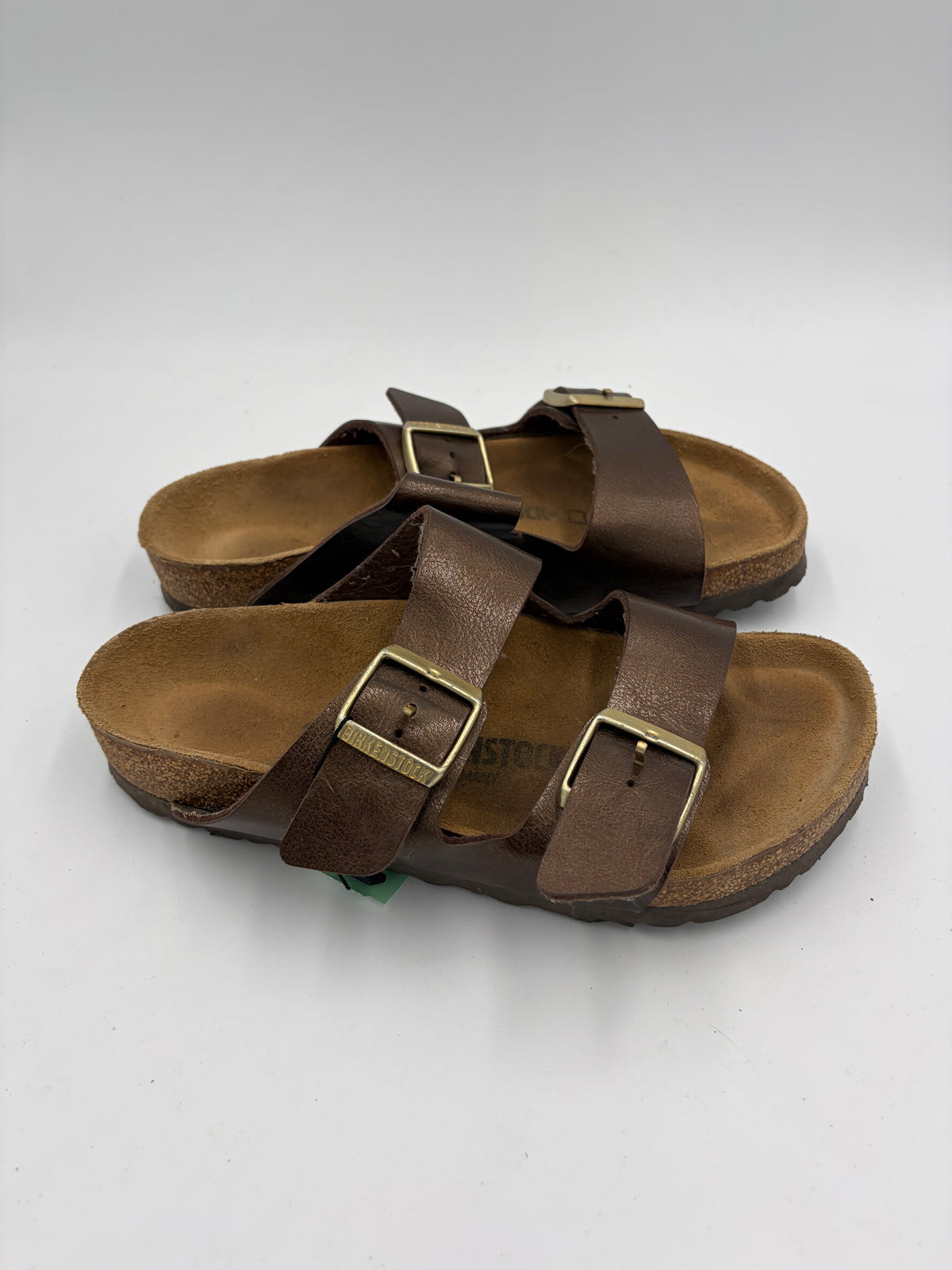 brown Birkenstock double buckle sandal, 38