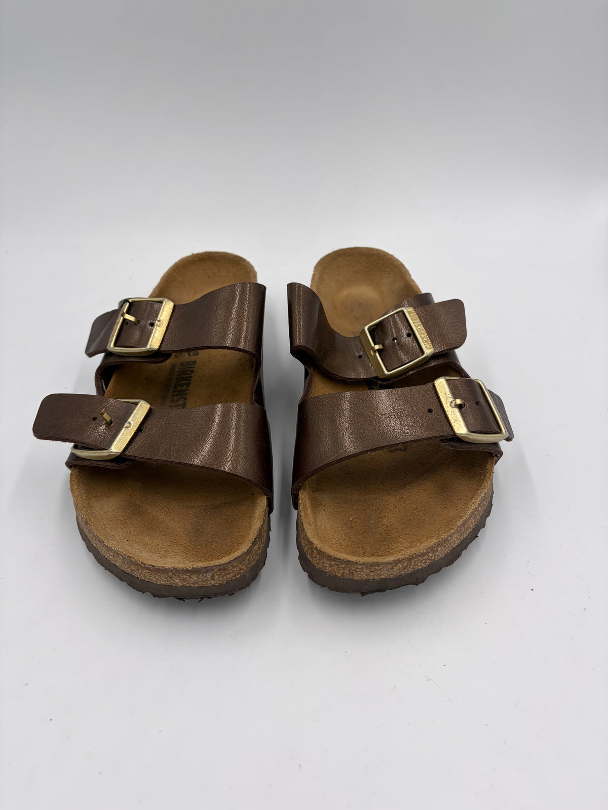 brown Birkenstock double buckle sandal, 38