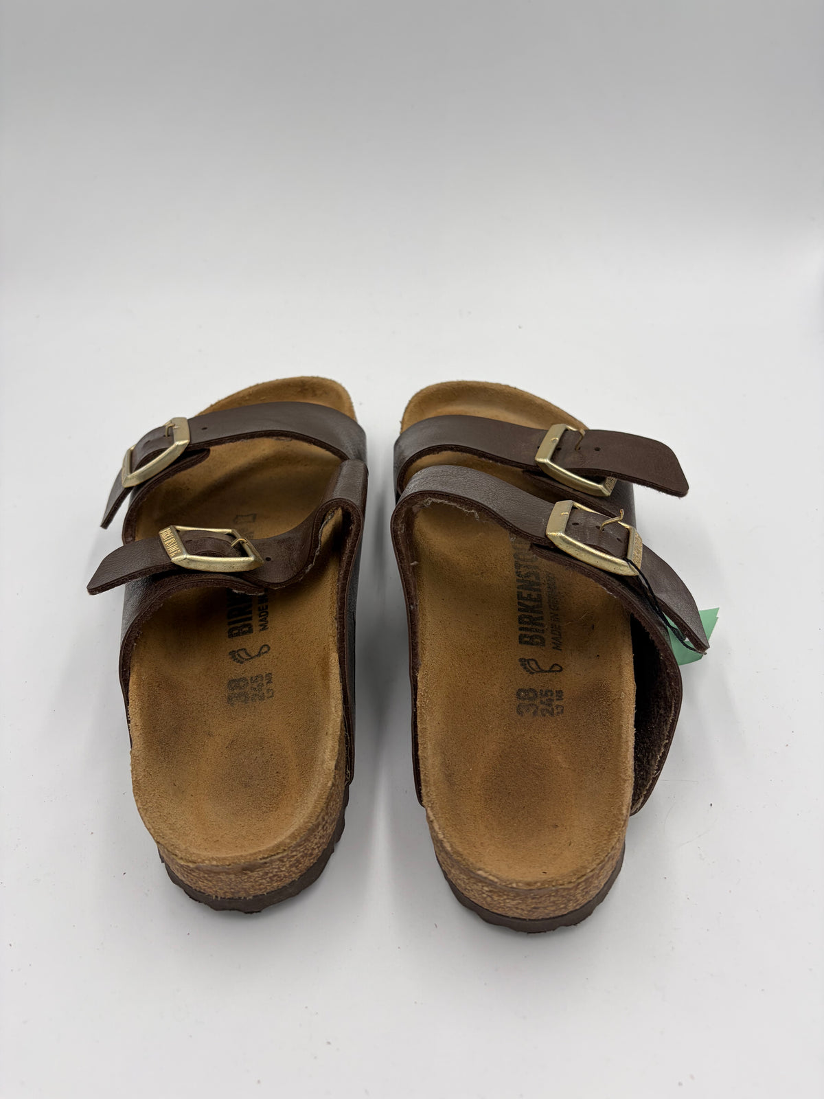 brown Birkenstock double buckle sandal, 38