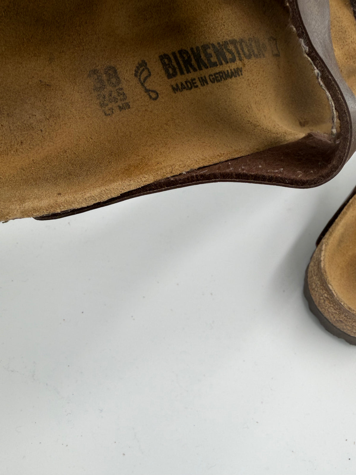 brown Birkenstock double buckle sandal, 38