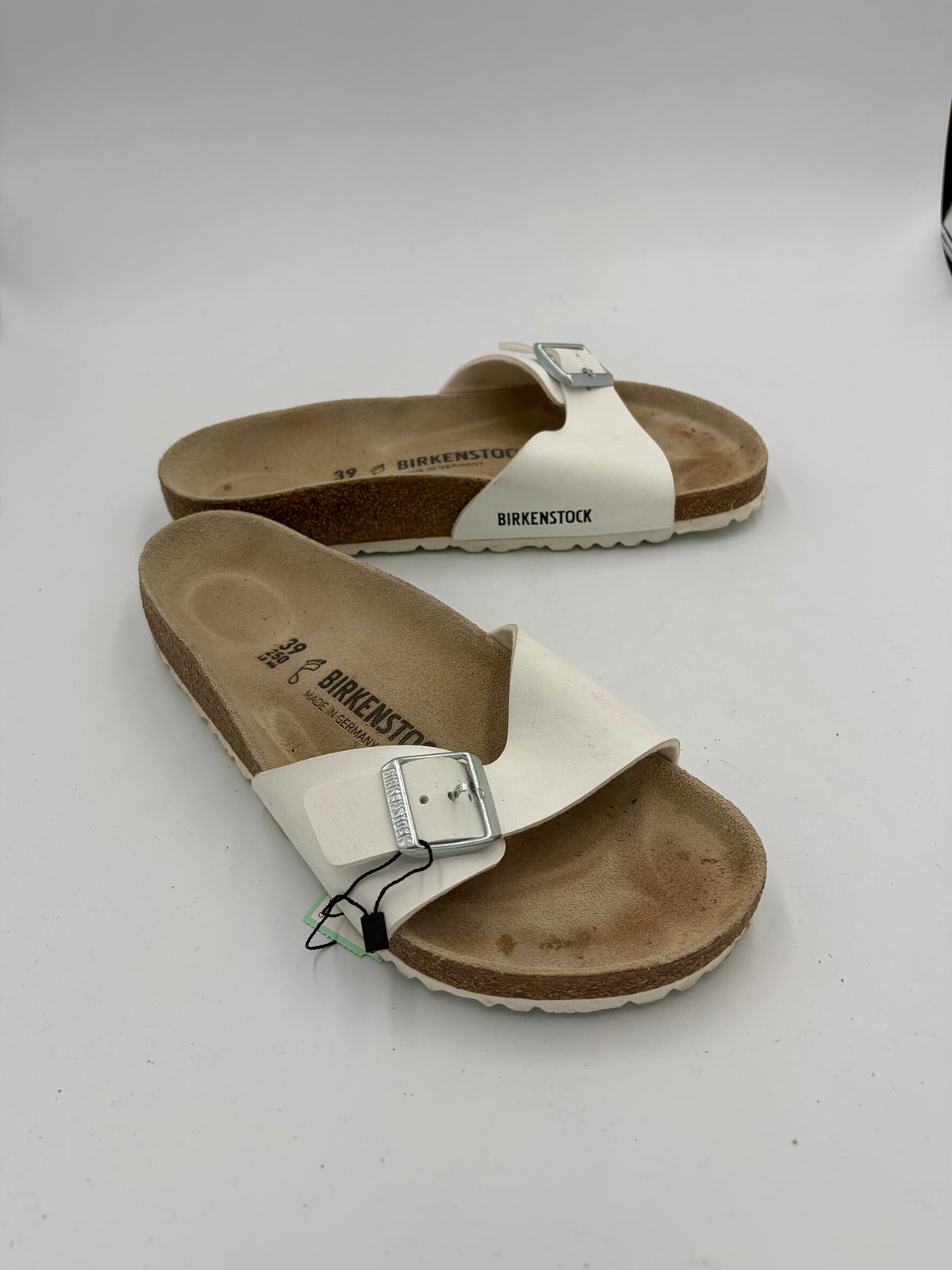 white Birkenstock one strap sandal, 39