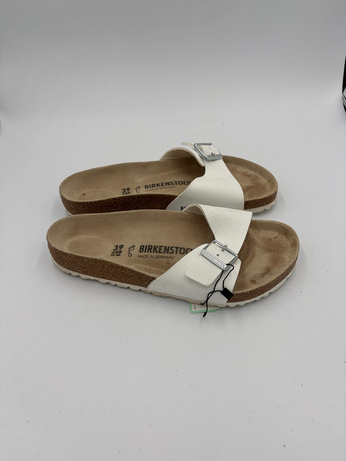 white Birkenstock one strap sandal, 39