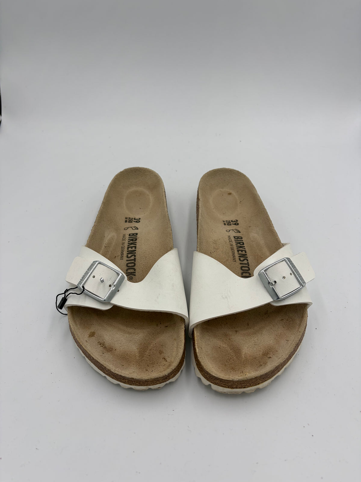 white Birkenstock one strap sandal, 39