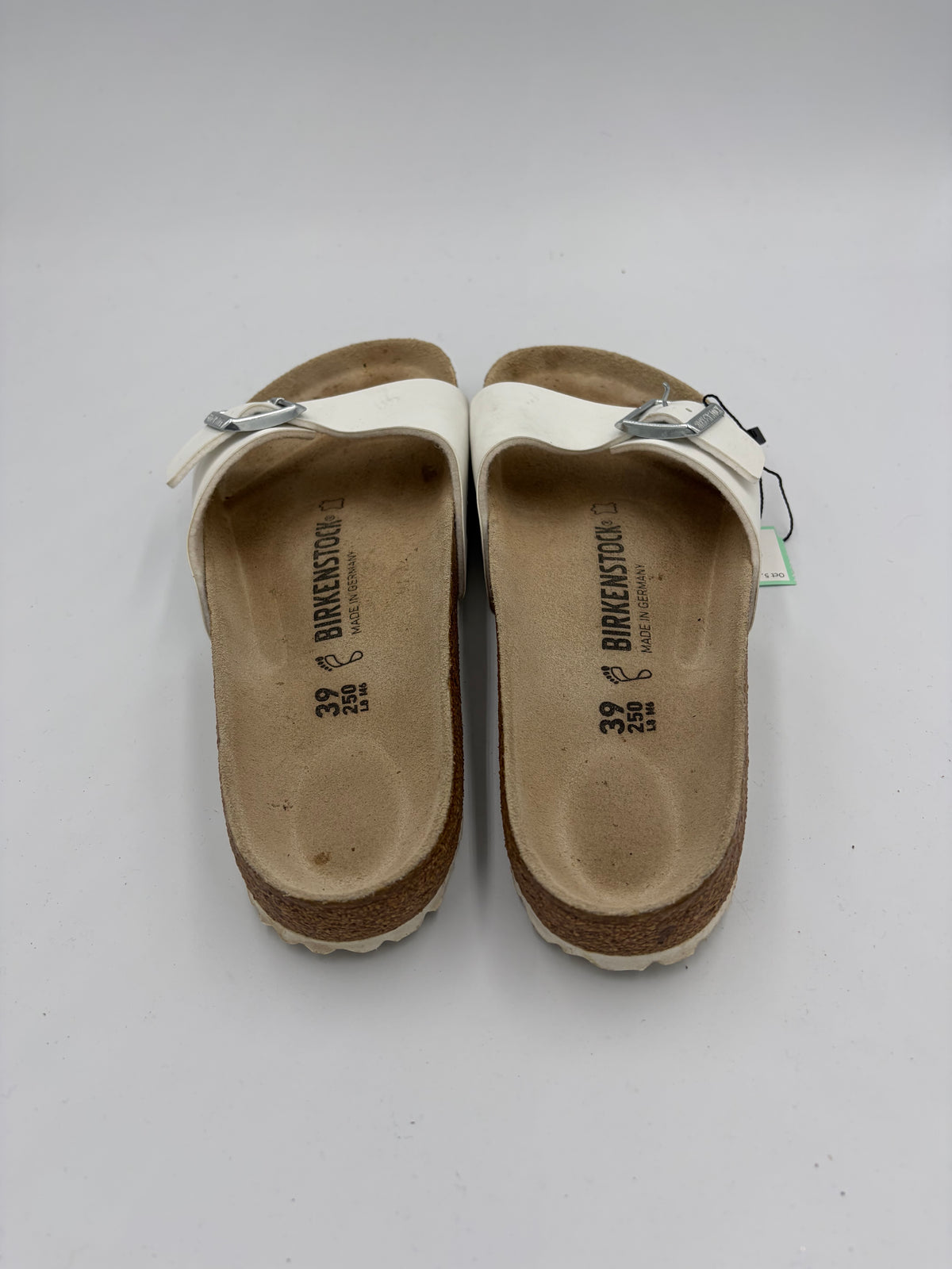 white Birkenstock one strap sandal, 39