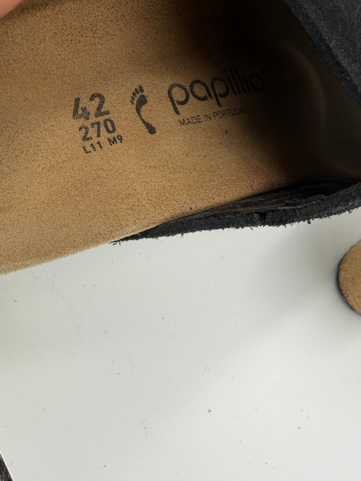 black Birkenstock cork wedge mule papillo, 42