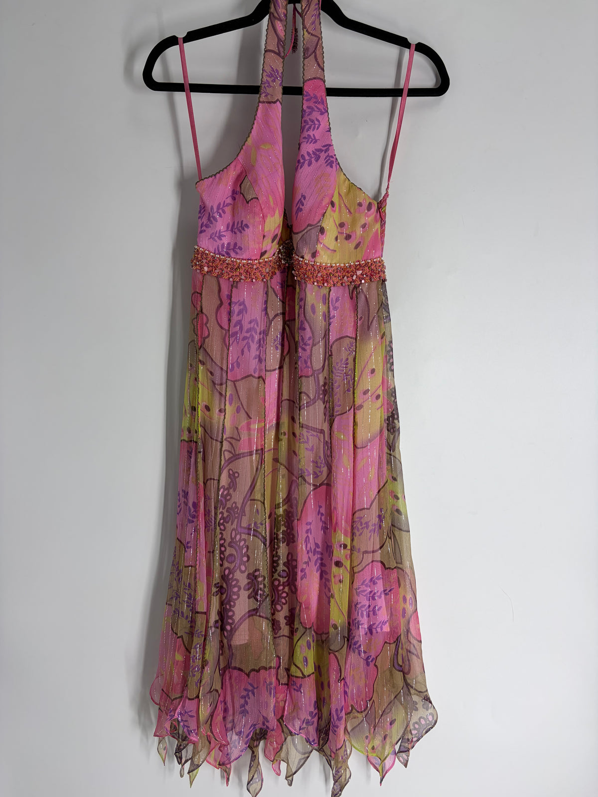 Pink Sue Wong Beaded Y2K Dress, 6