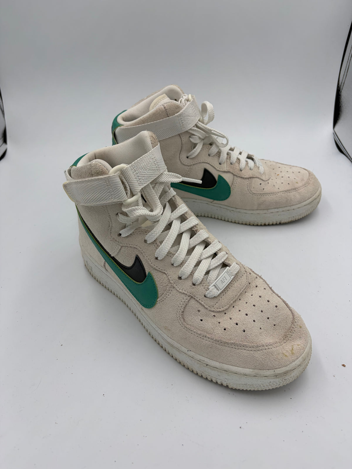 Gray Nike Suede High Top Air, 9.5