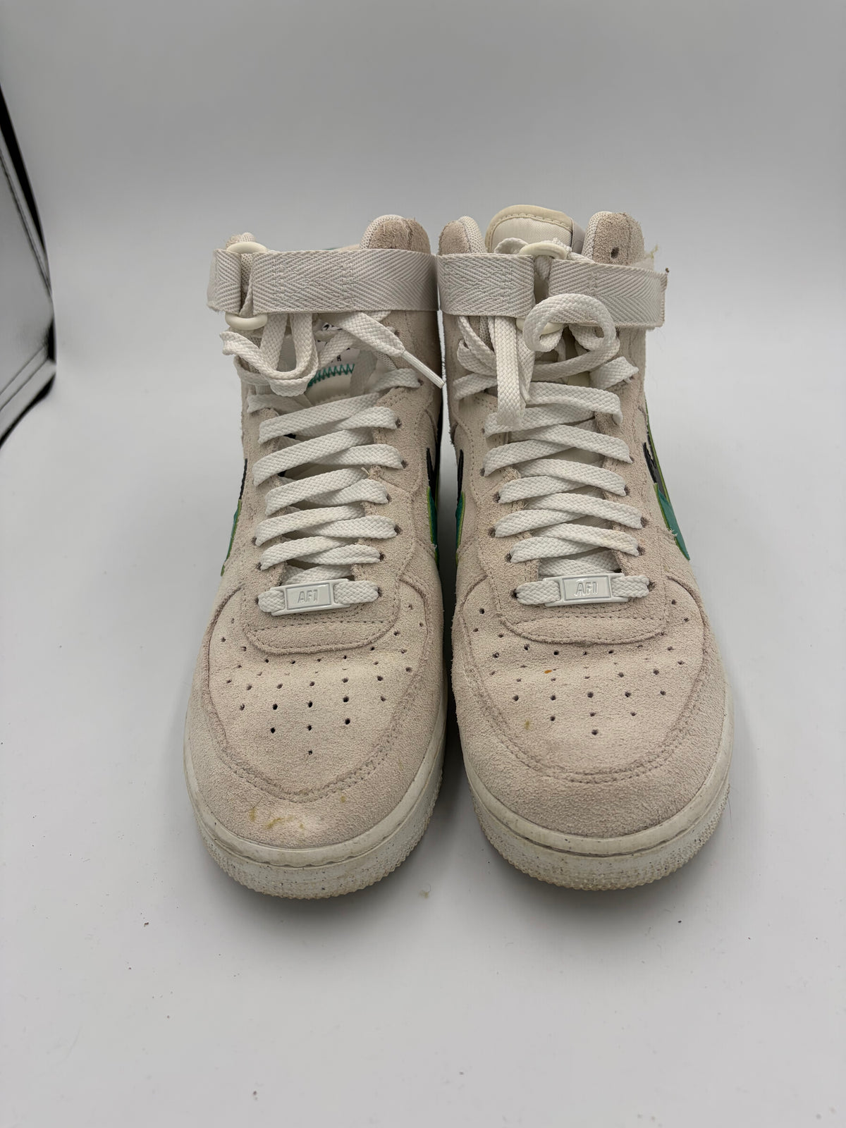 Gray Nike Suede High Top Air, 9.5