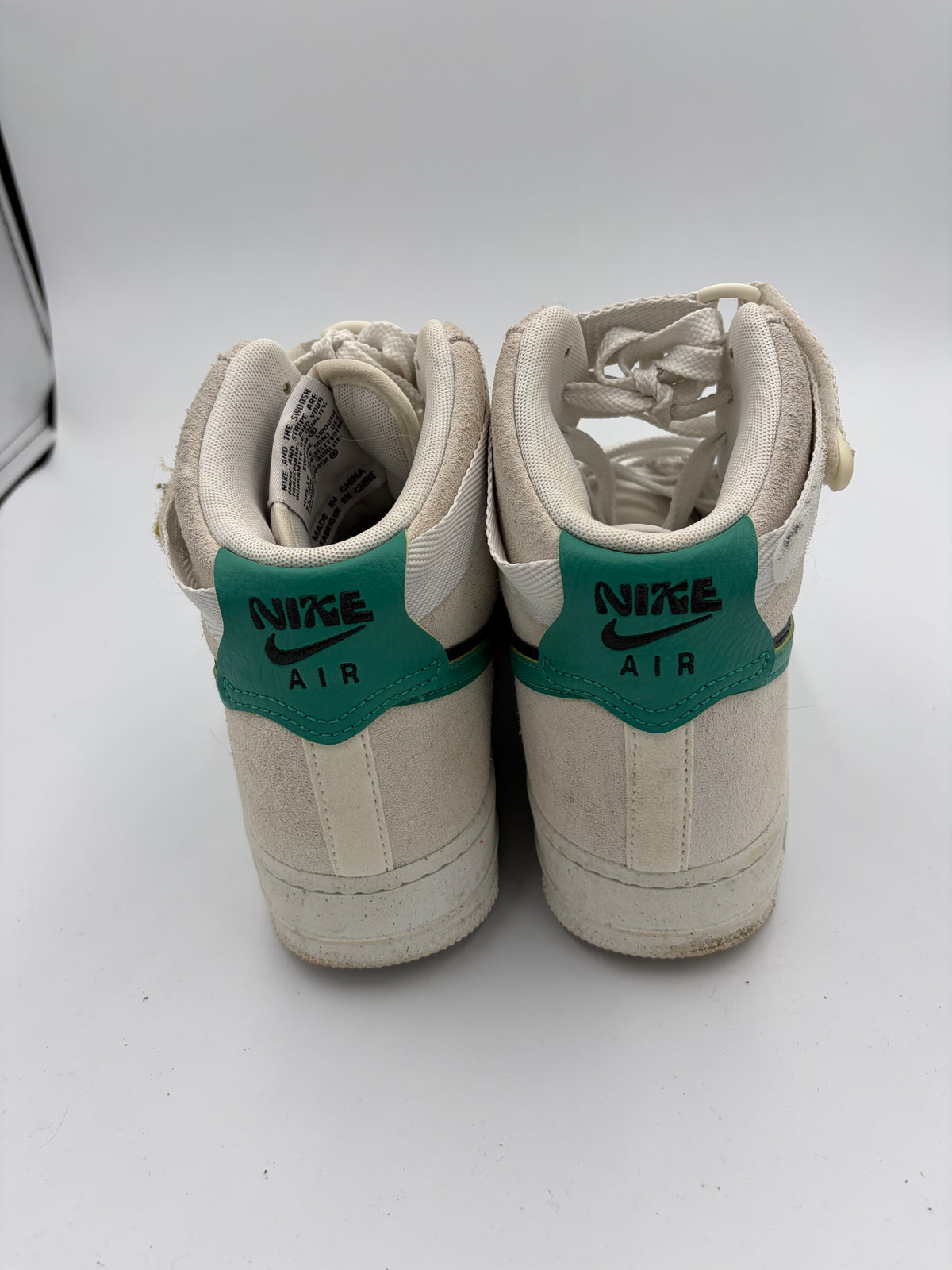 Gray Nike Suede High Top Air, 9.5