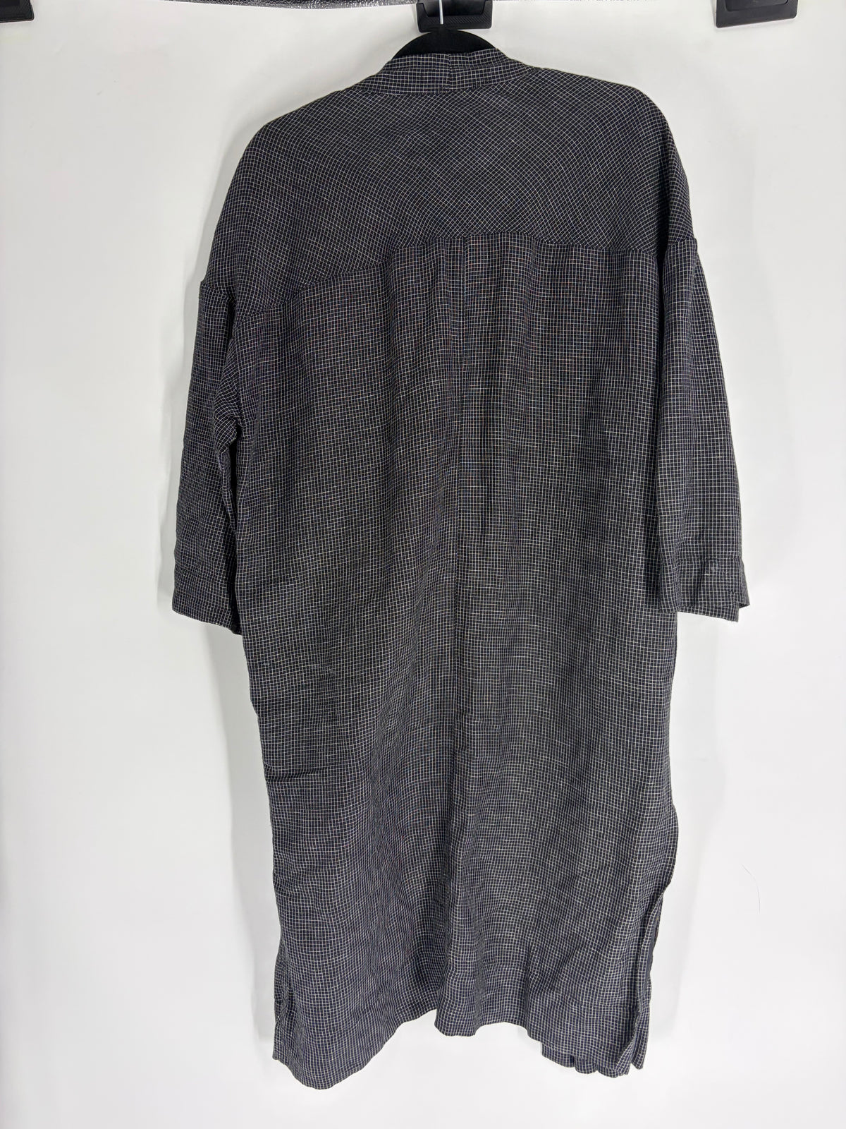 Black Madewell Windowpane Kimono, S