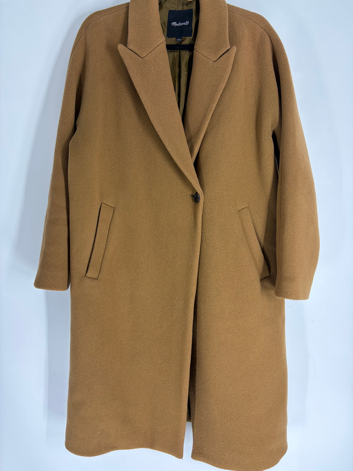 Brown Madewell Long Pea Coat, 4