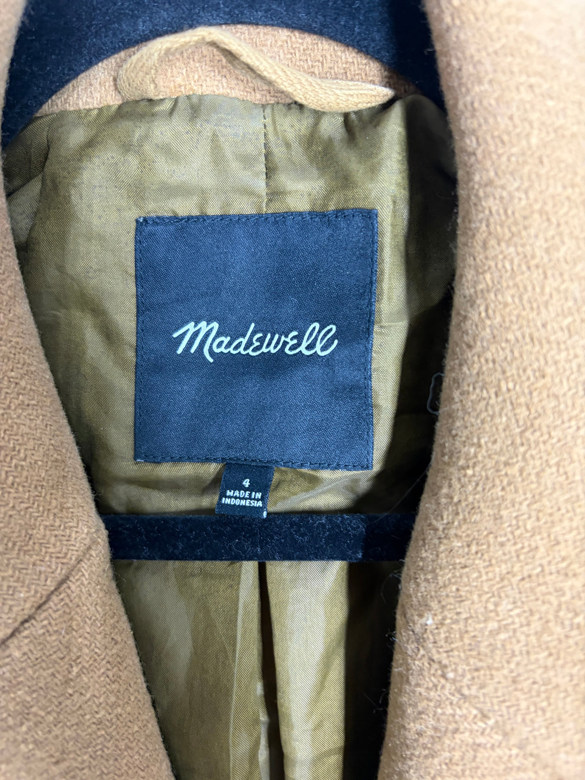 Brown Madewell Long Pea Coat, 4