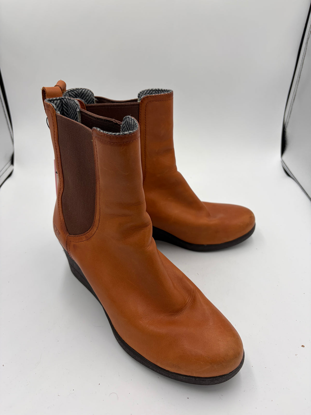 brown Ugg wedge ankle boot, 10