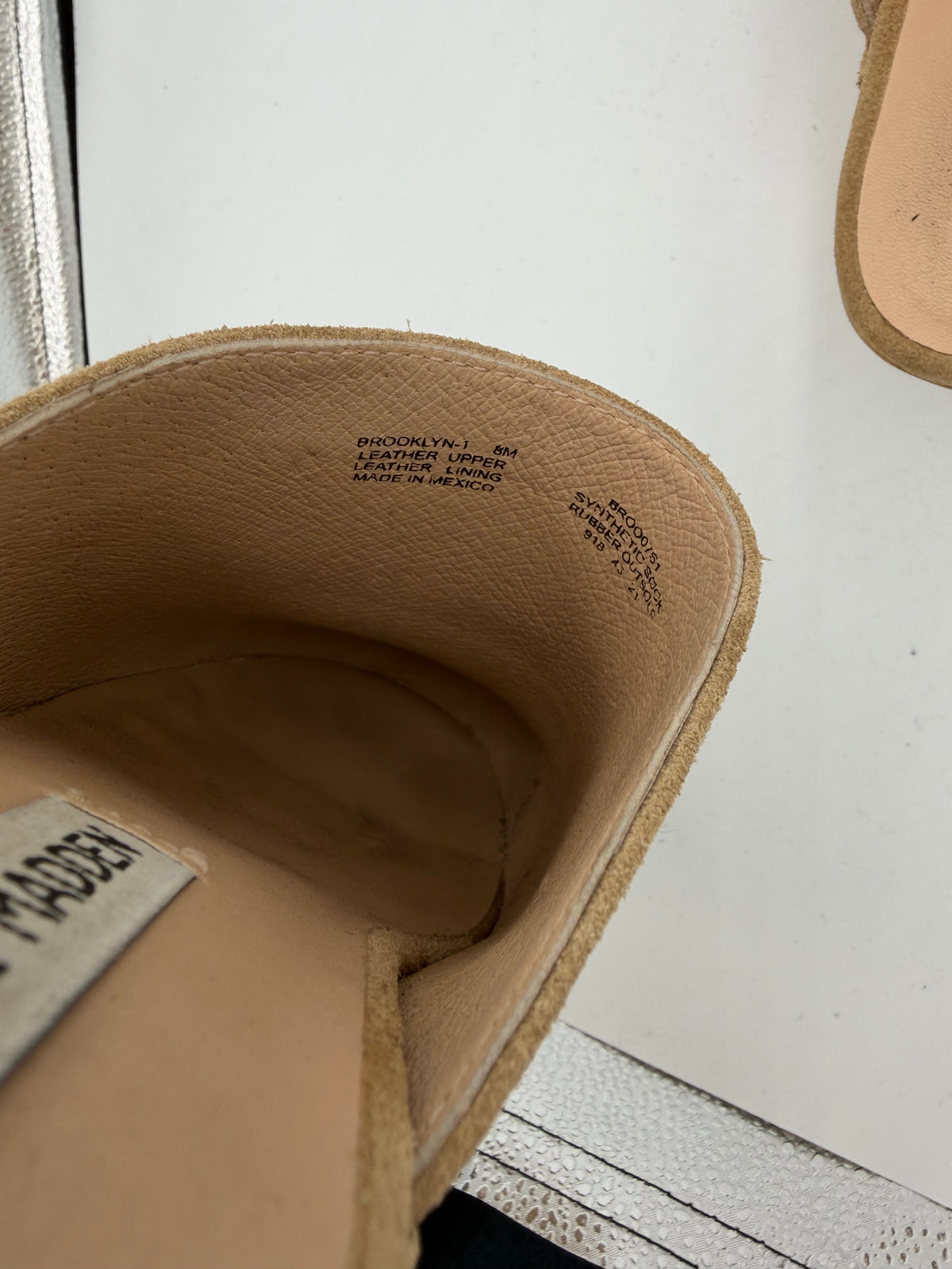 brown steve madden suede heeled mules, 8